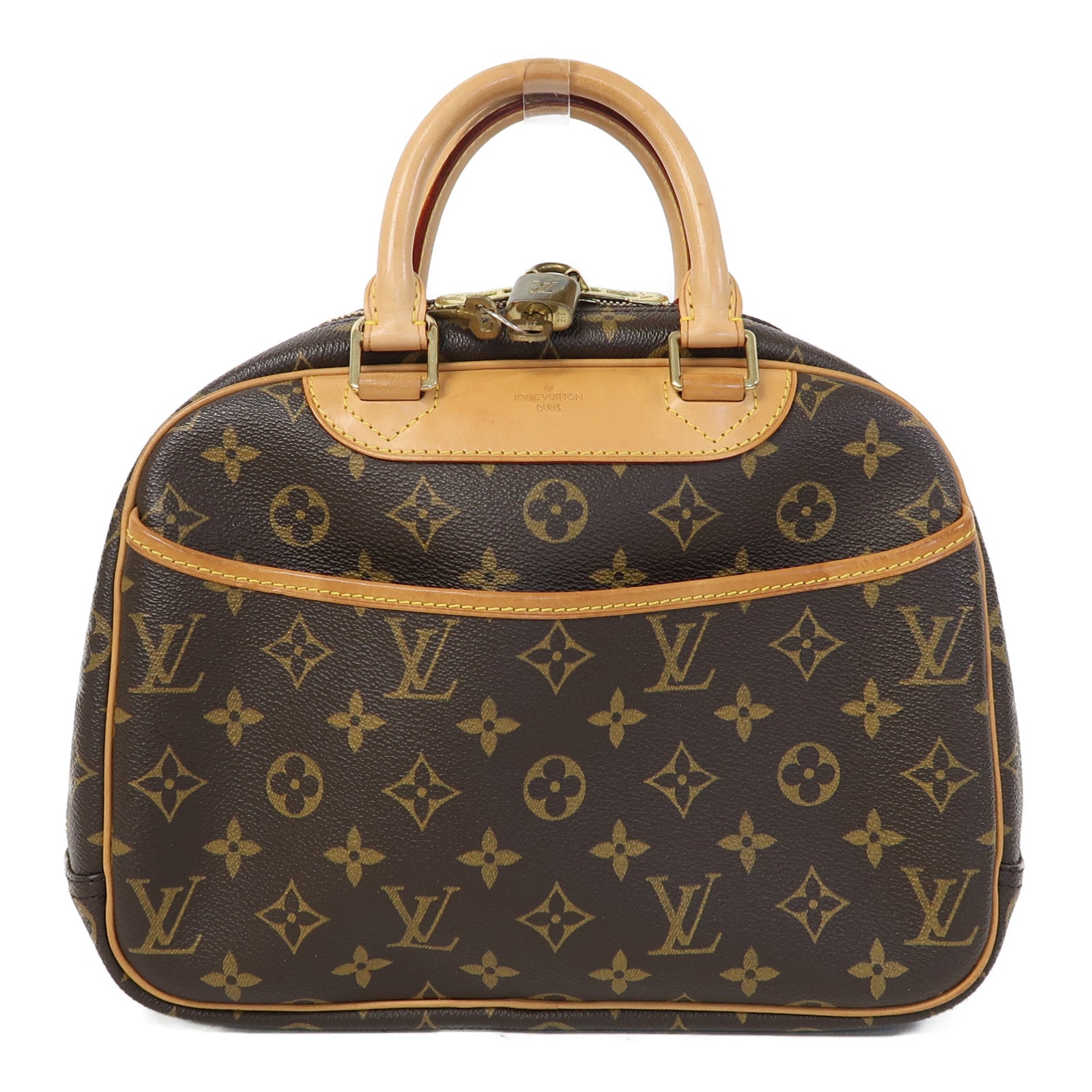 LOUIS VUITTON Monogram Trouville金扣手挽袋啡色