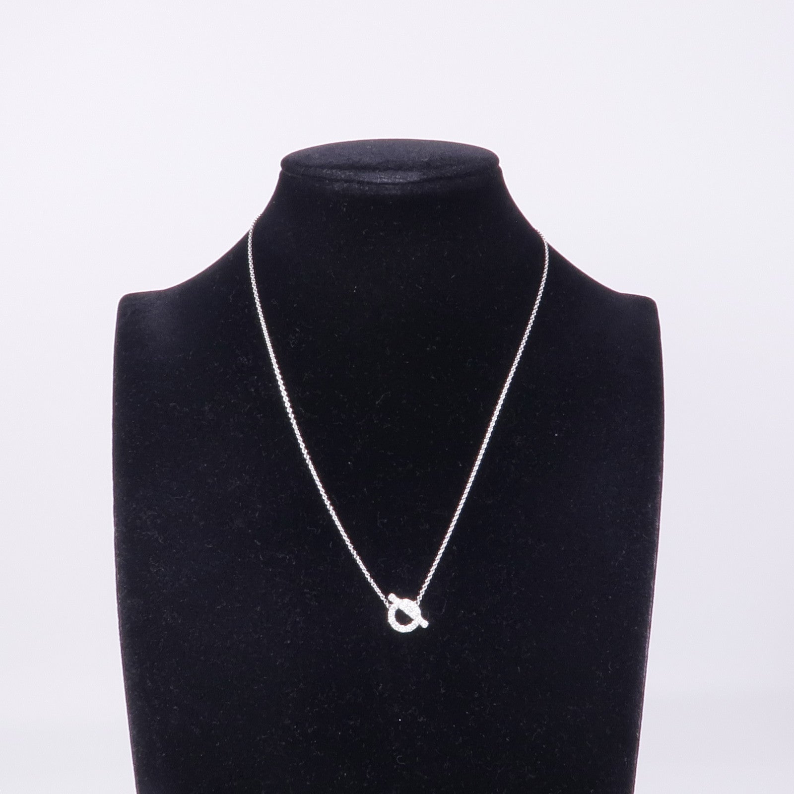HERMES 18K白金Finesse Pendant鑽石項鍊