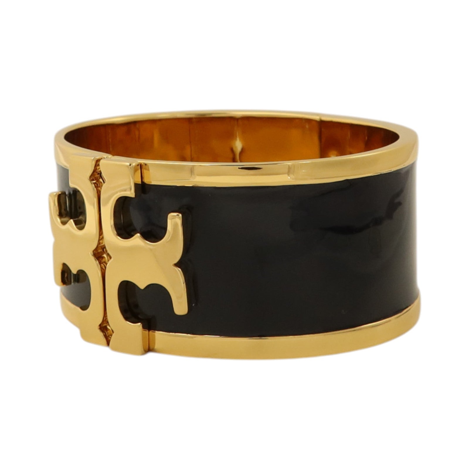 Tory Burch 金屬/琺瑯Raised Logo Wide Cuff金扣手鏈