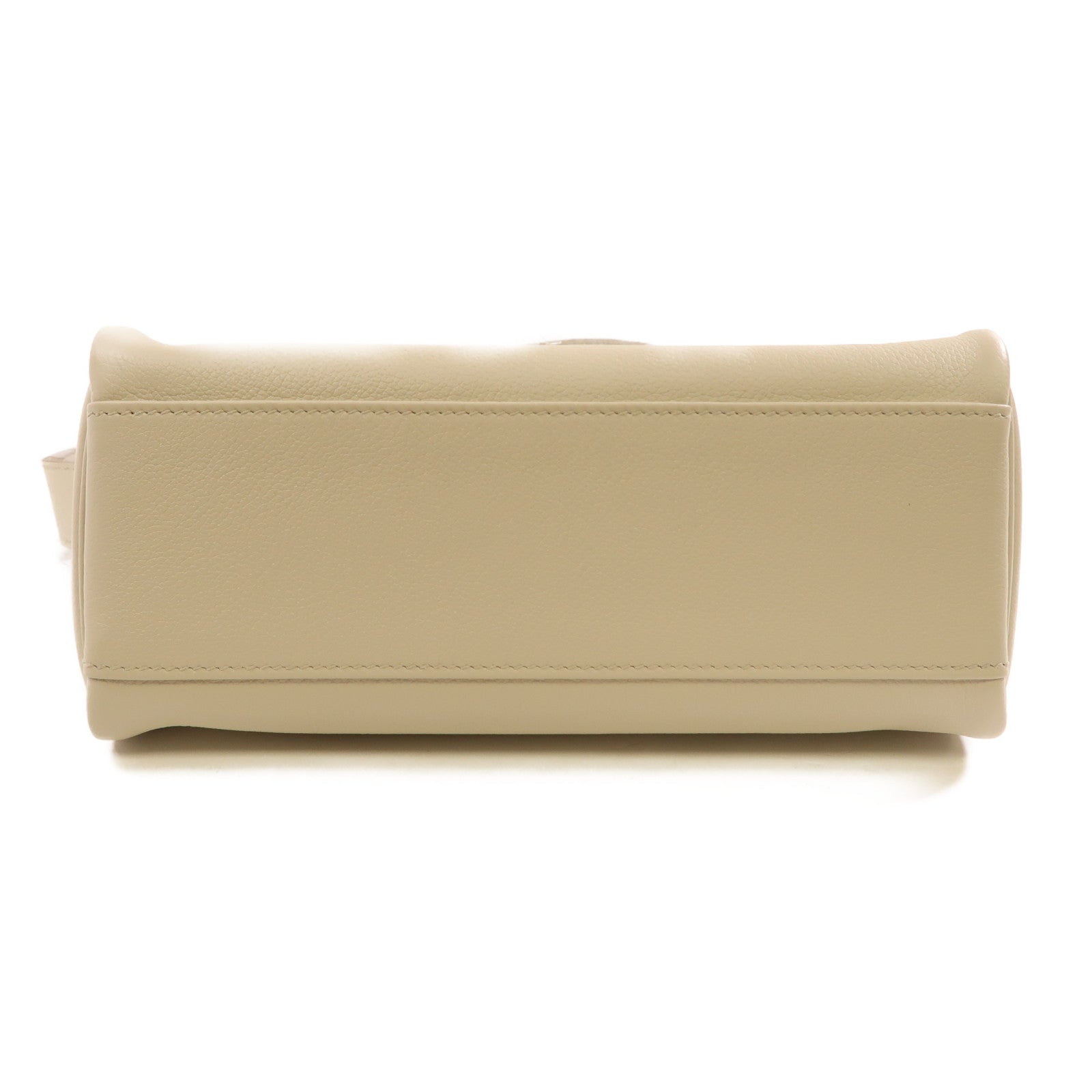 HERMES Evercolor皮革Kelly Messenger PM銀扣肩背袋8L Beton