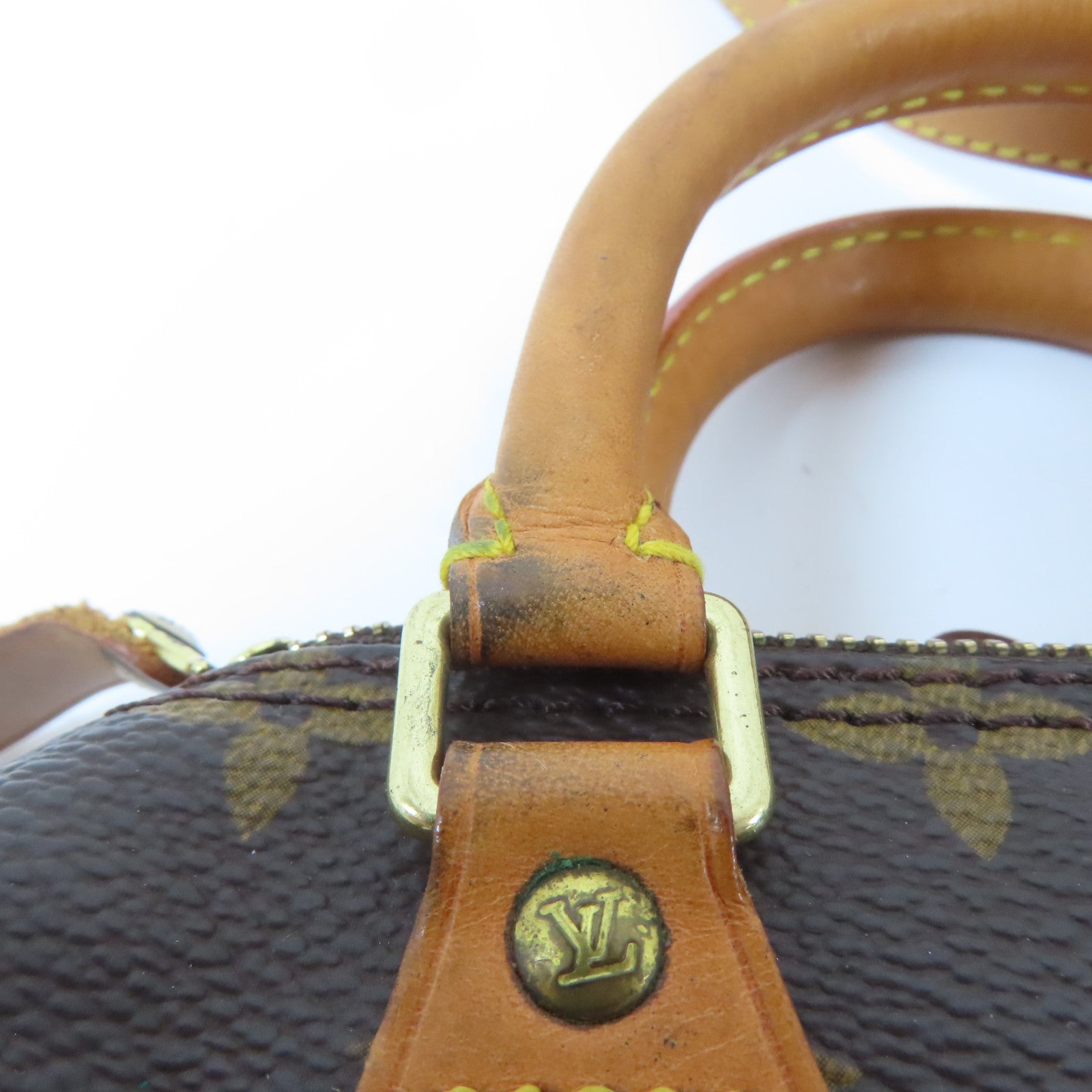 LOUIS VUITTON Monogram Mini Speedy金扣手挽肩背兩用袋啡色