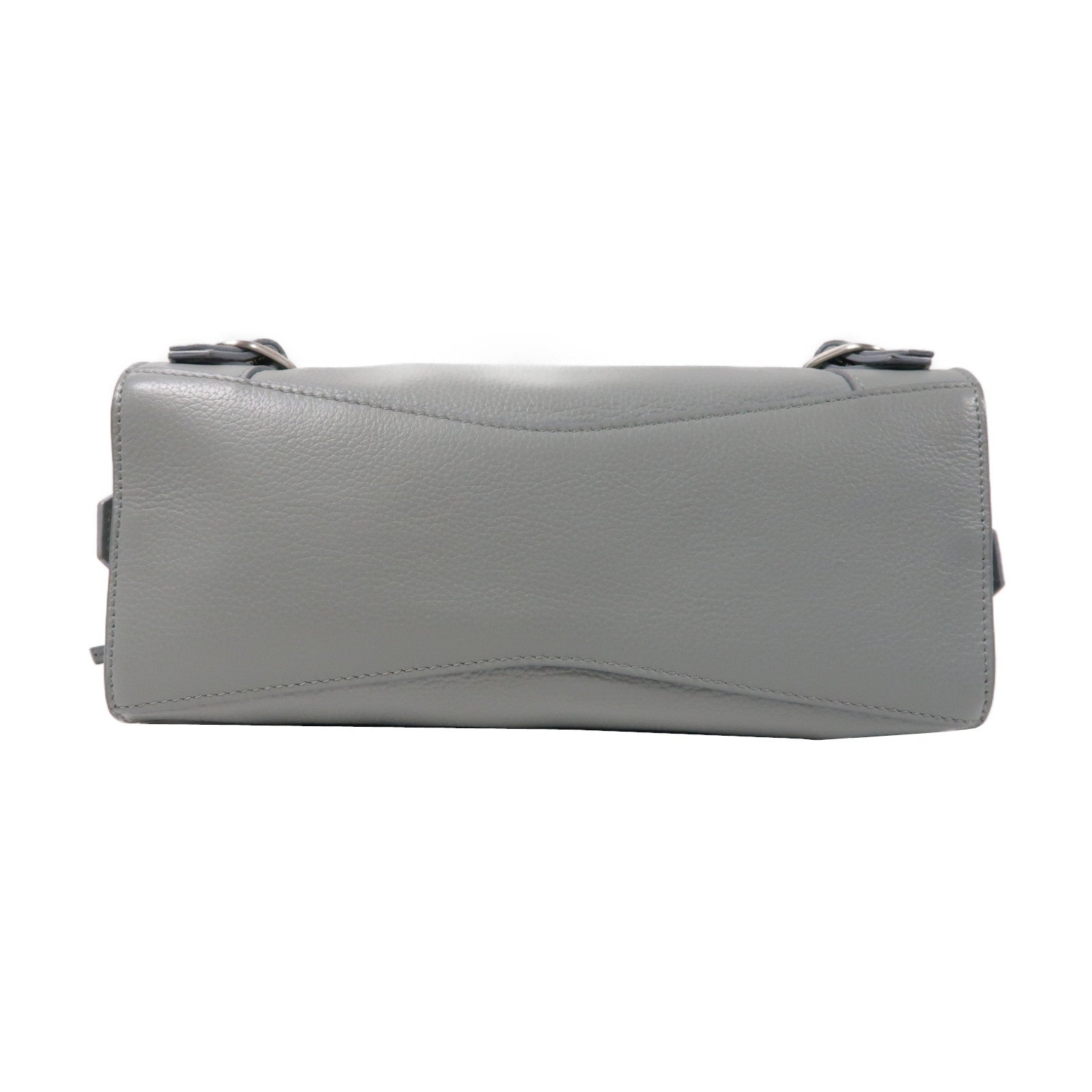 BALENCIAGA 牛皮皮革Classic City Mini銀扣手挽肩背兩用袋灰色
