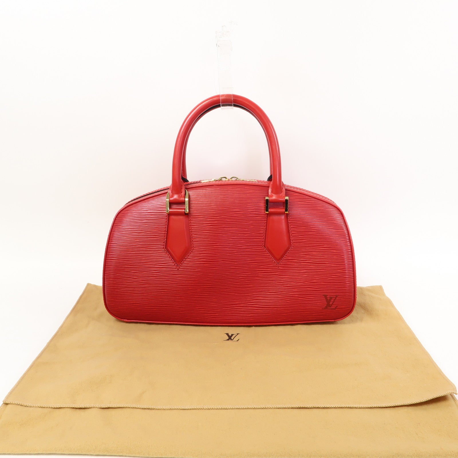 LOUIS VUITTON 【激減優惠】Epi Jasmin金扣手挽袋紅色