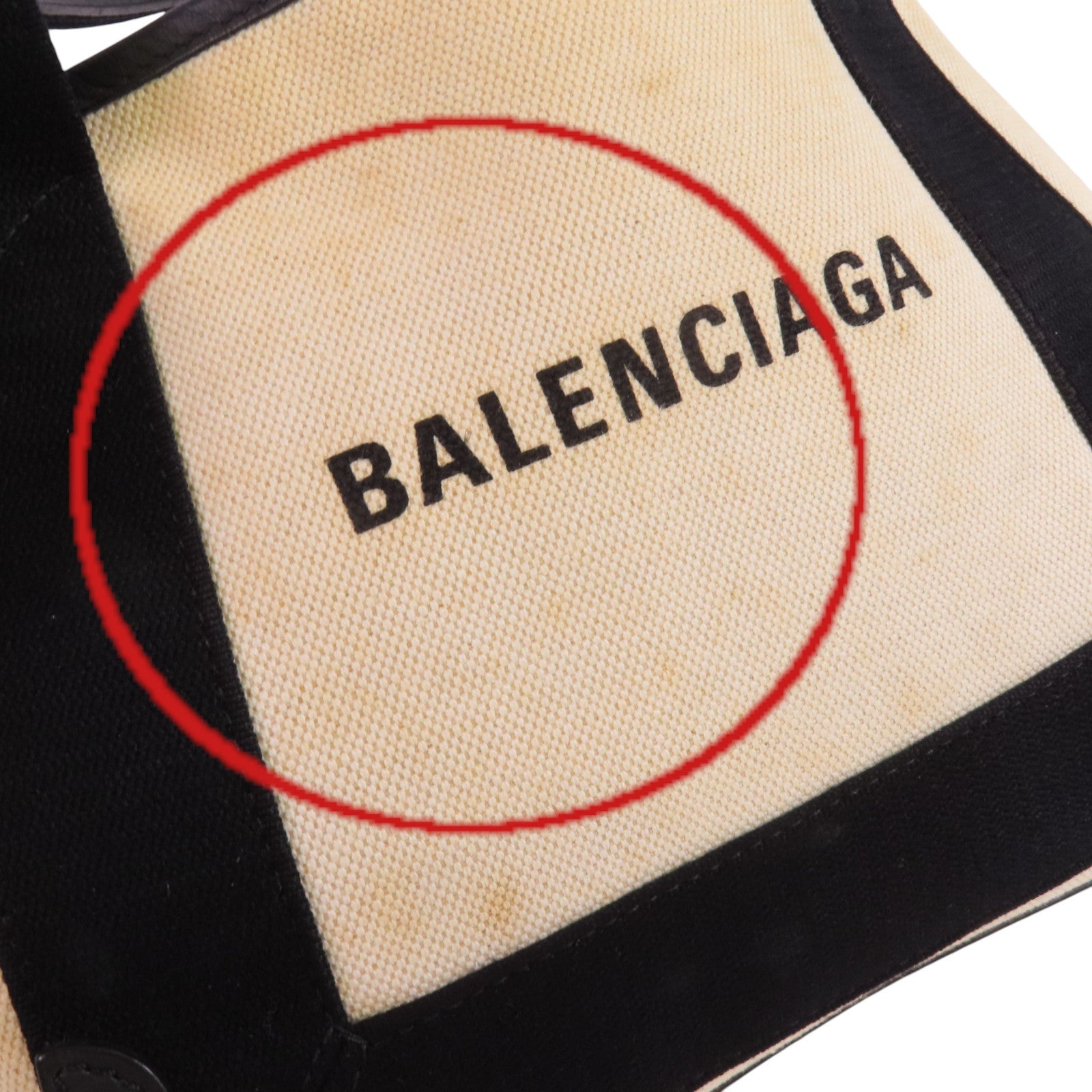 BALENCIAGA 【激減優惠】帆布Navy Cabas XS銀扣手挽肩背兩用袋