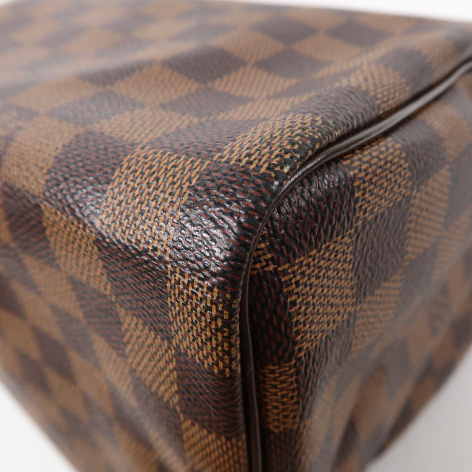 LOUIS VUITTON Damier Ebene Speedy 30金扣手挽袋啡色