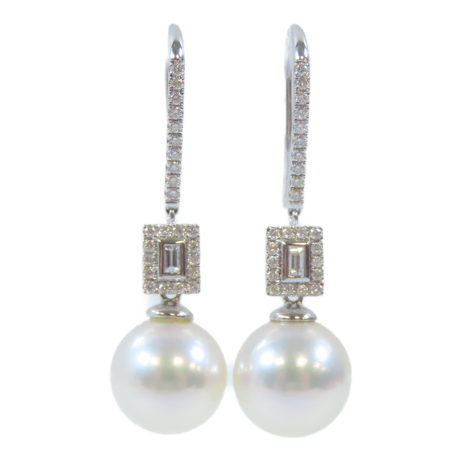 JEWELRY 18K白金Pierced Diamond Earring4.4g鑽石耳環