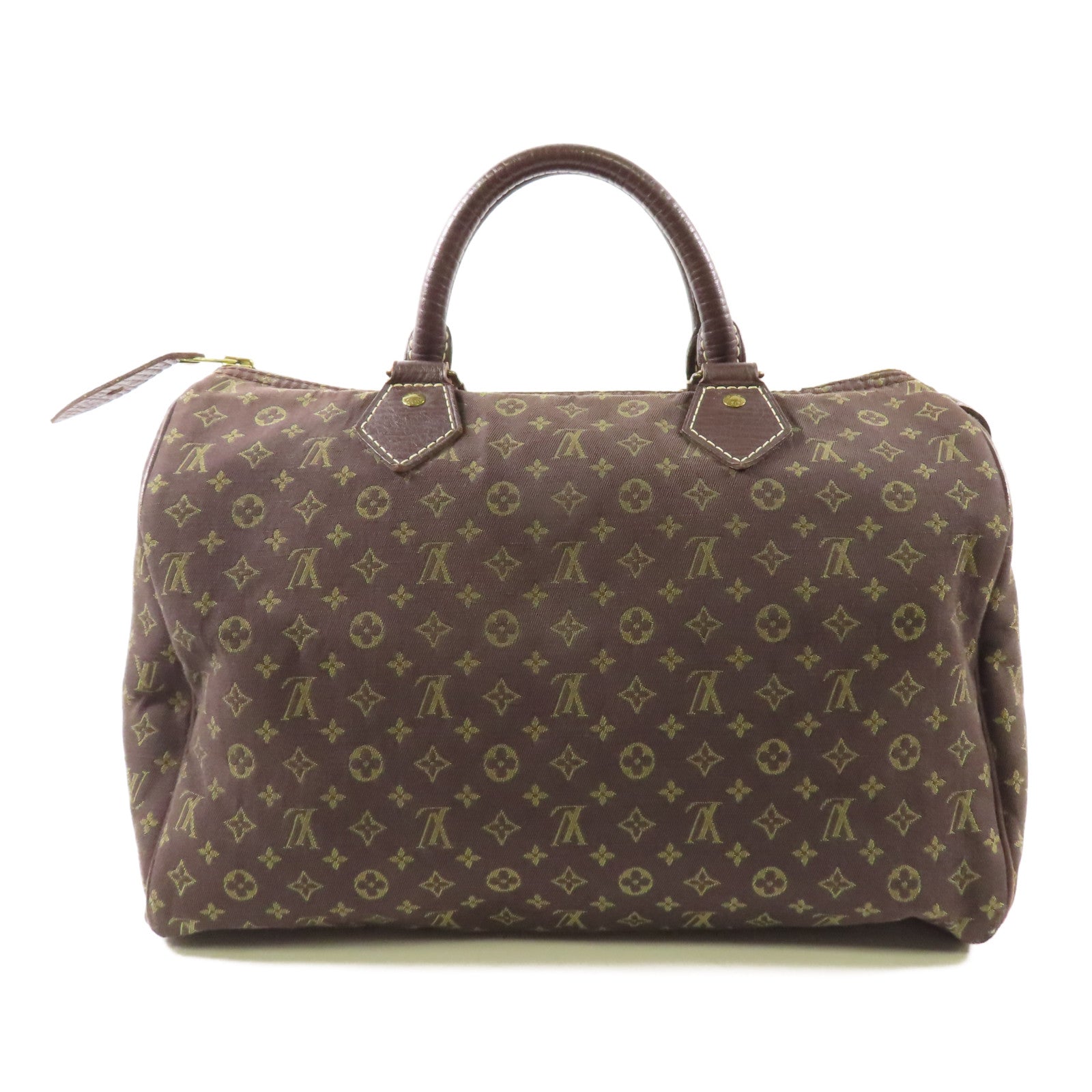 LOUIS VUITTON Monogram Mini Lin Speedy 30金扣手挽袋