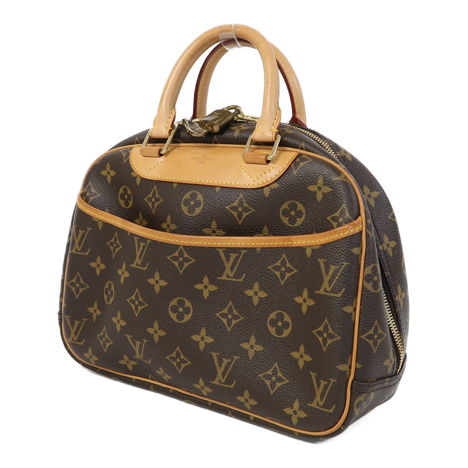 LOUIS VUITTON Monogram Trouville金扣手挽袋啡色