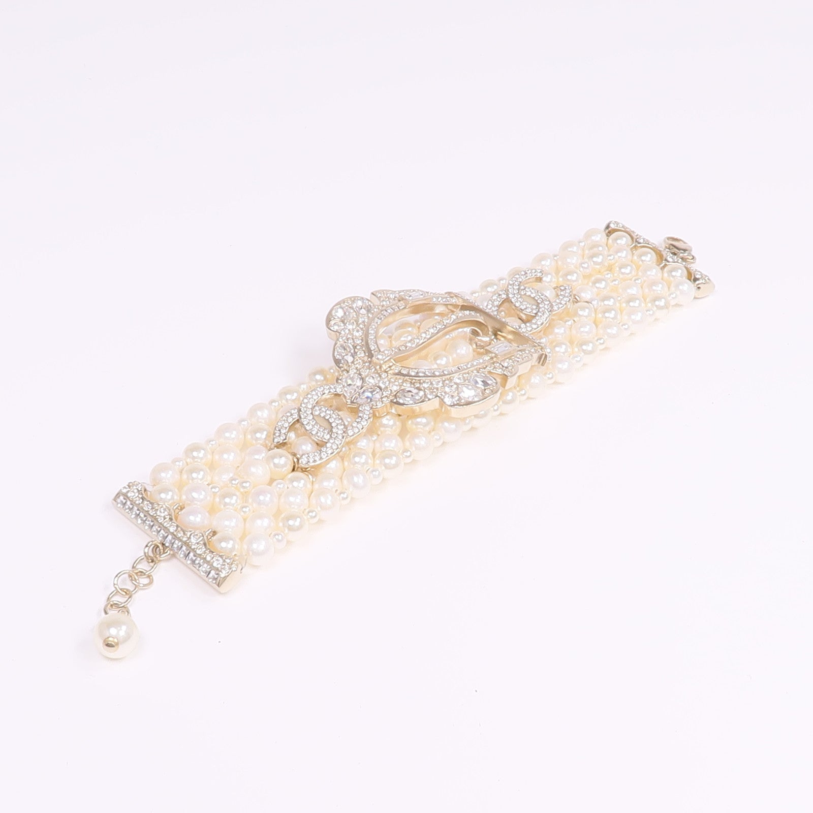 CHANEL 金屬/水晶Bracelet手鏈