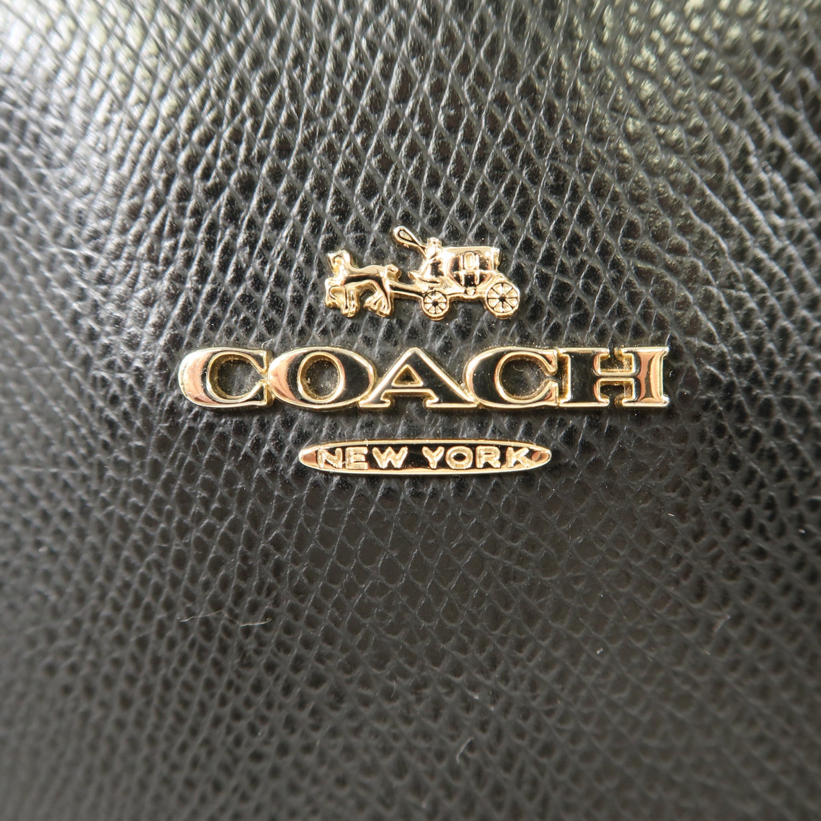 COACH 牛皮皮革Shoulder Bag金扣肩背袋黑色