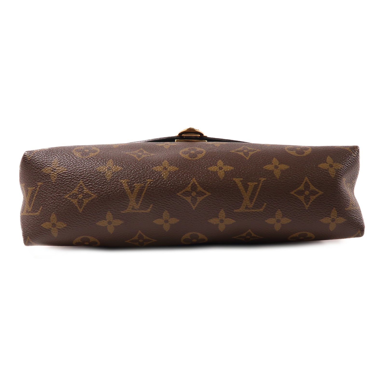 LOUIS VUITTON Monogram Saint Placide金扣鏈帶肩背袋啡色/紅色