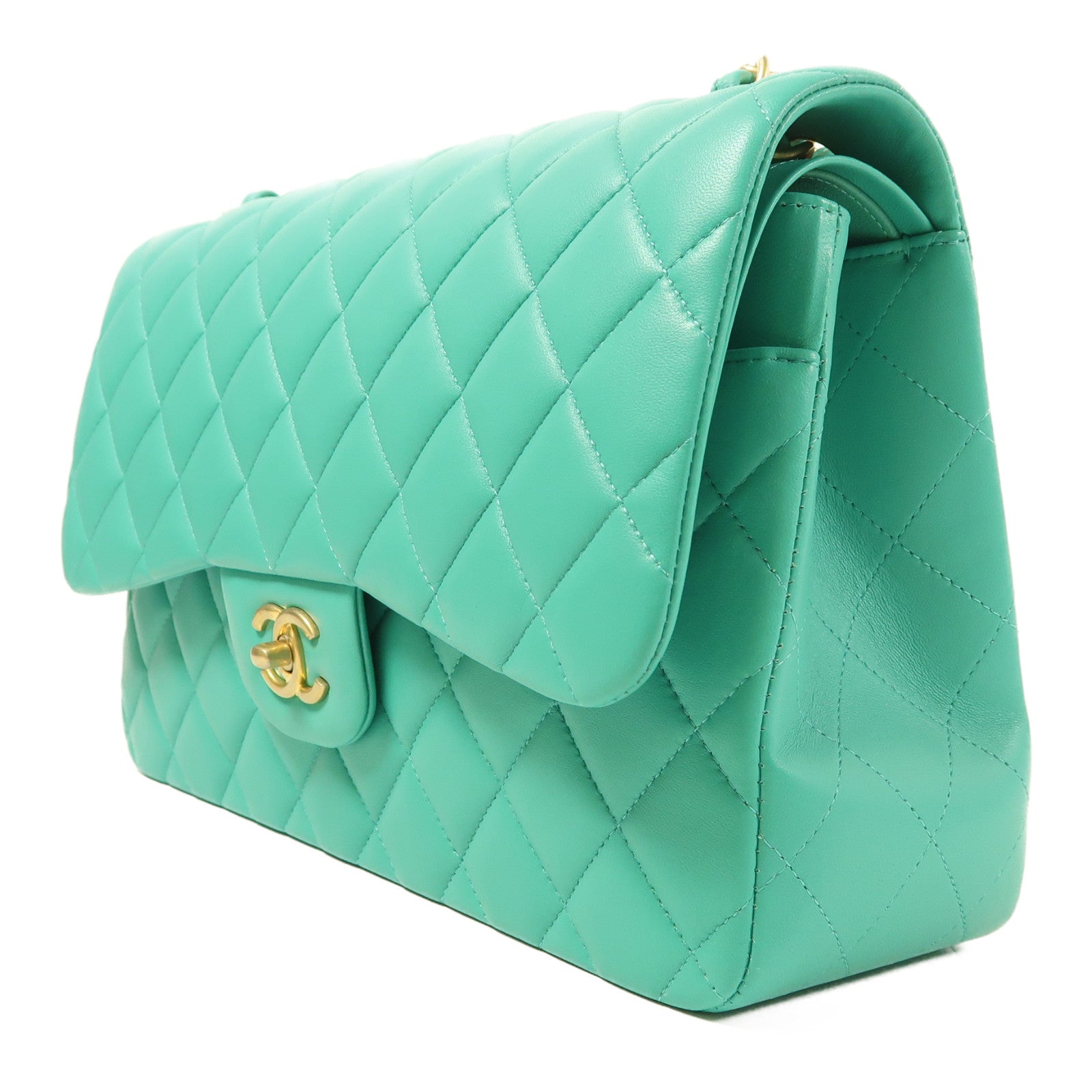 CHANEL 羊皮皮革Large Classic金扣鏈帶肩背袋