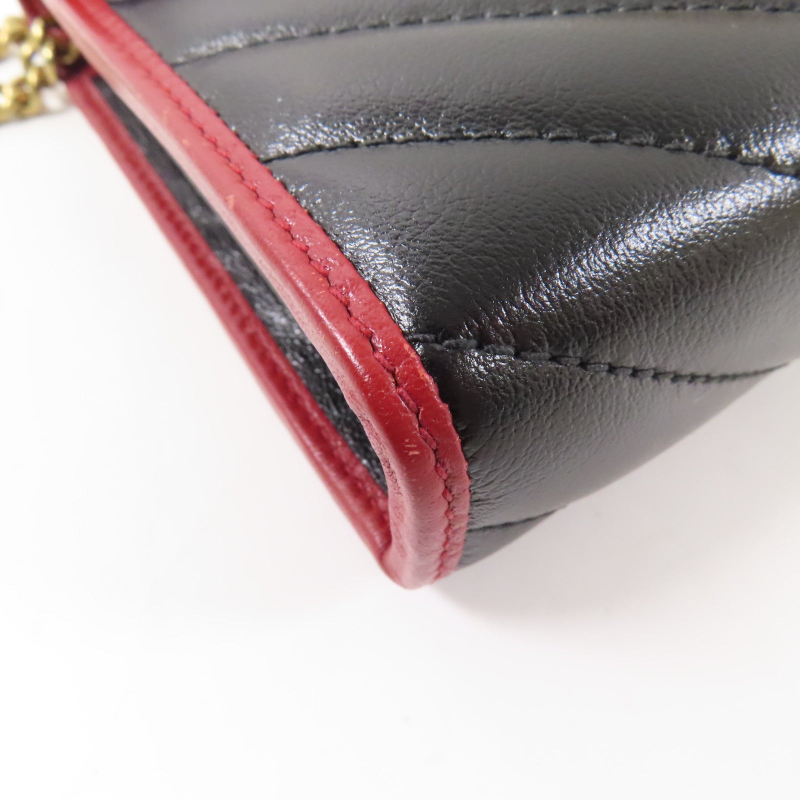 GUCCI 牛皮皮革Shoulder Bag金扣鏈帶肩背袋