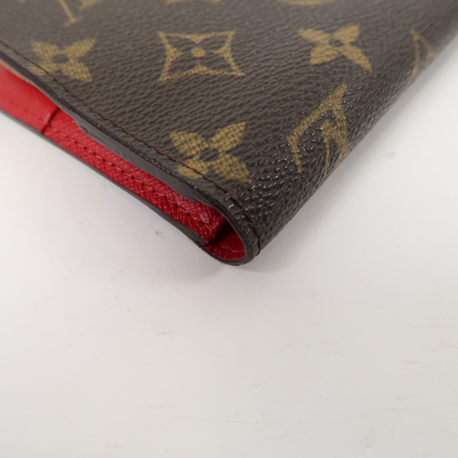 LOUIS VUITTON Monogram Insolite Wallet金扣長錢包啡色/紅色
