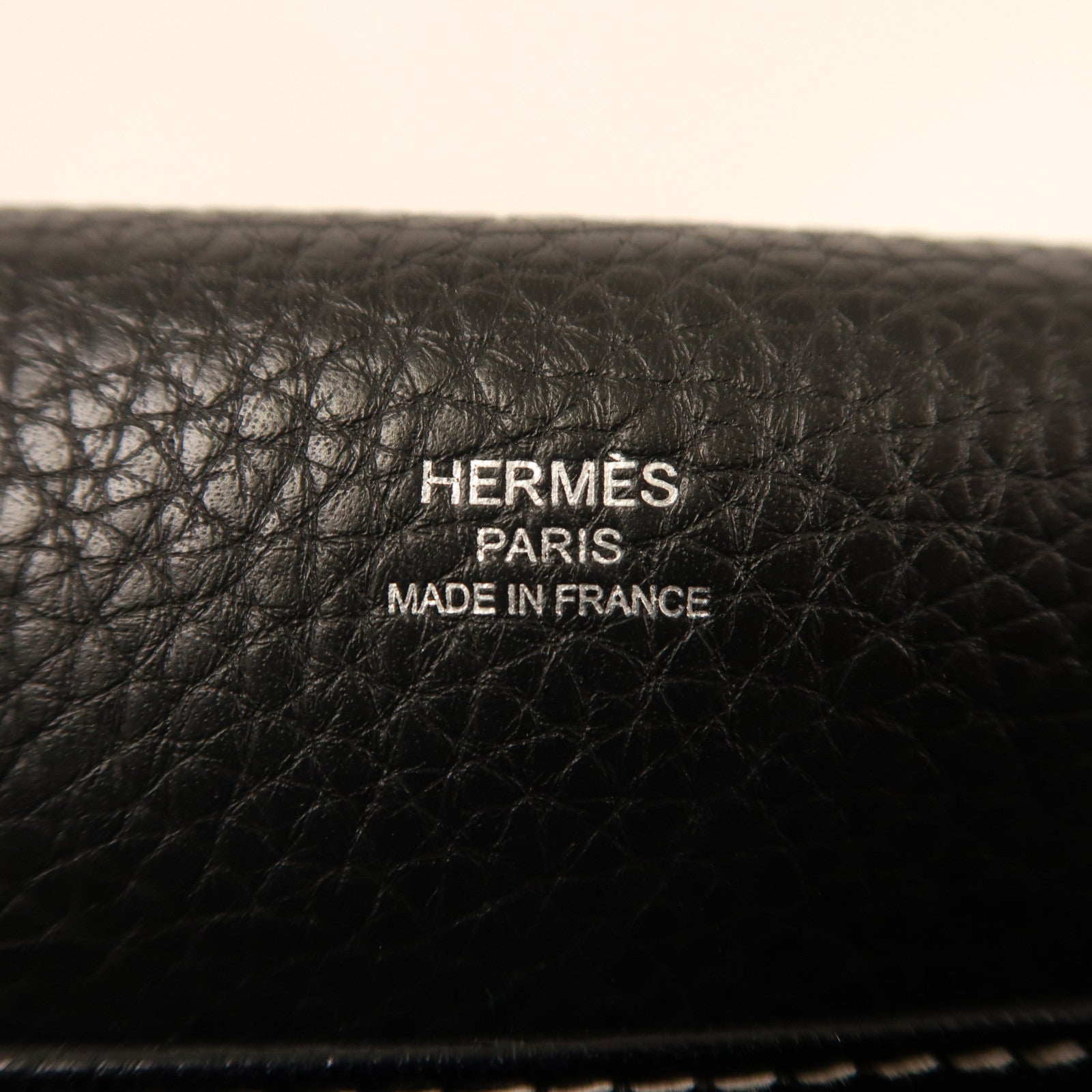 HERMES Clemence皮革Roulis 23肩背袋黑色