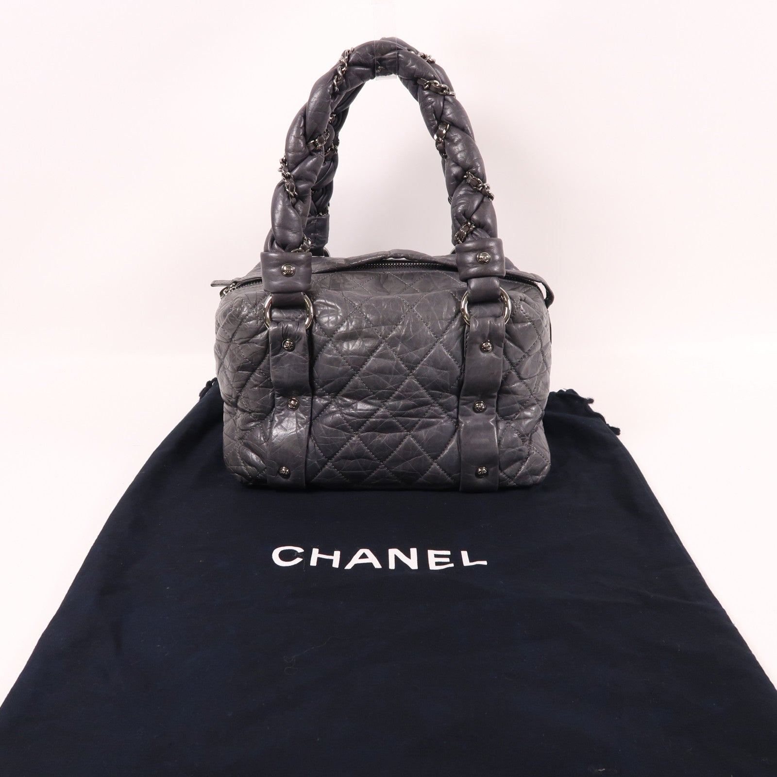 CHANEL 牛皮皮革Handbag手挽袋