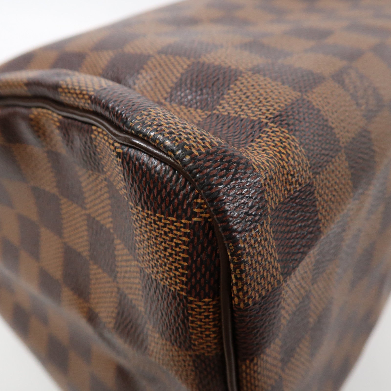 LOUIS VUITTON Damier Ebene Speedy 30金扣手挽袋啡色