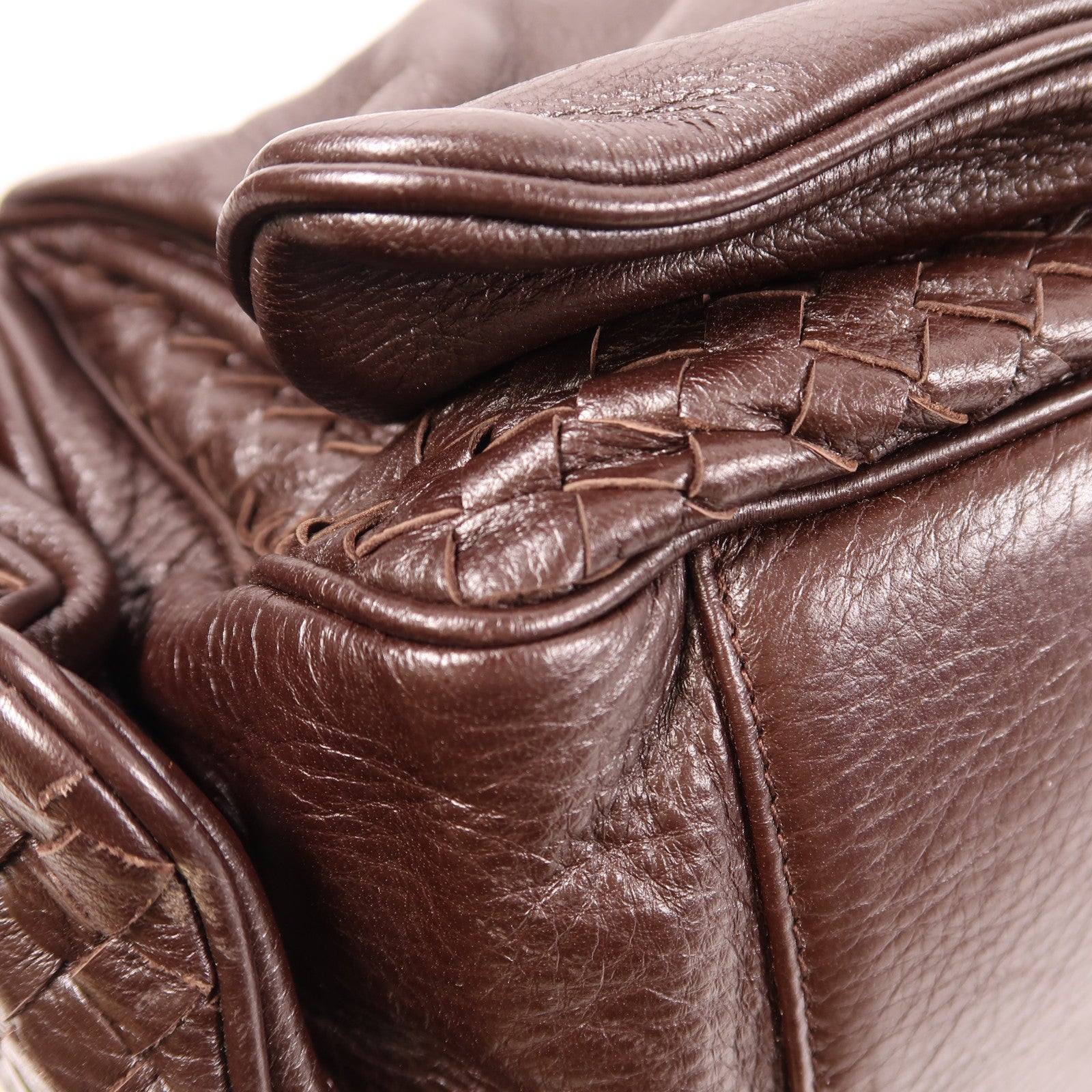 BOTTEGA VENETA 皮革Hand Bag肩背袋啡色