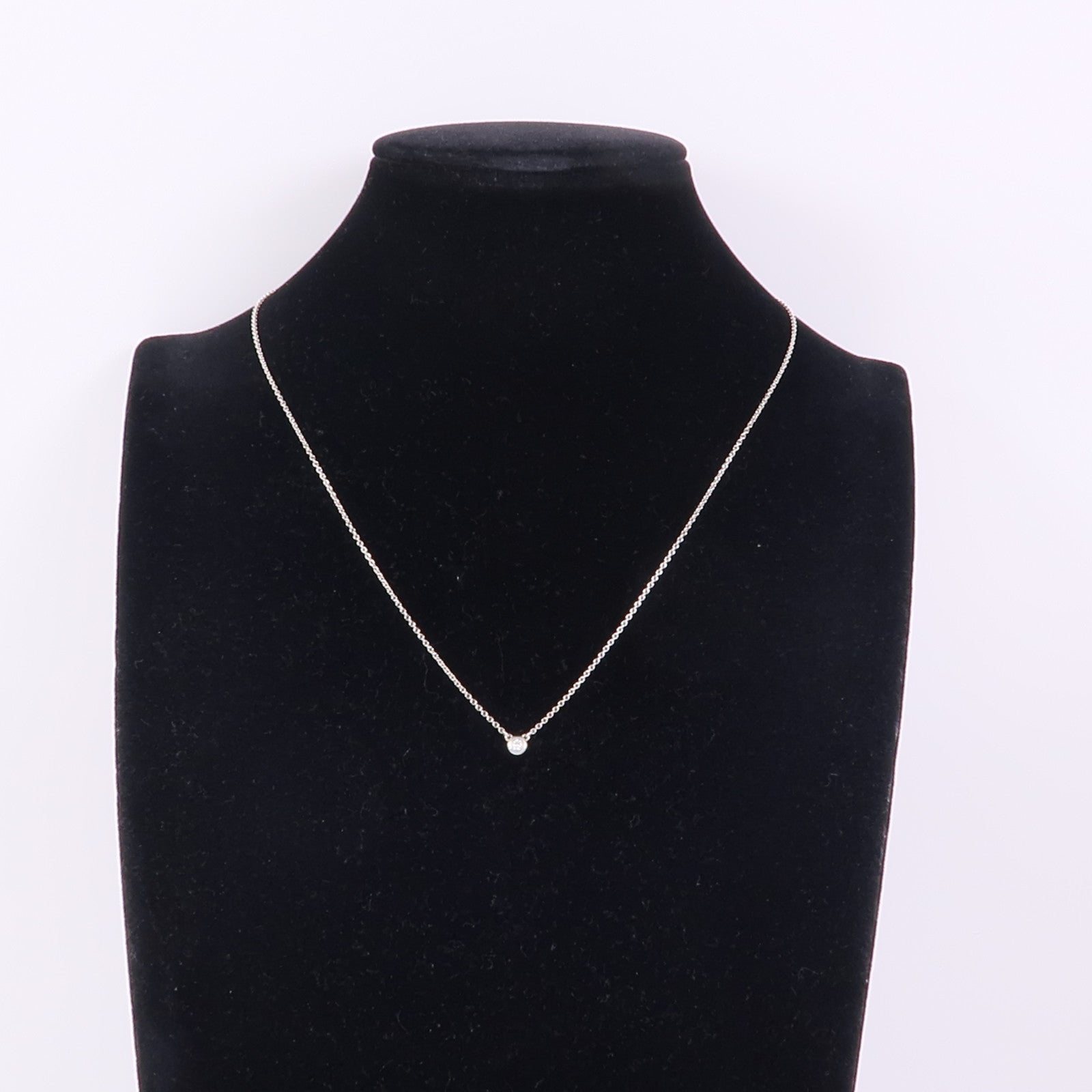 TIFFANY＆CO 【激減優惠】925純銀Elsa Peretti Diamond Necklace鑽石項鍊