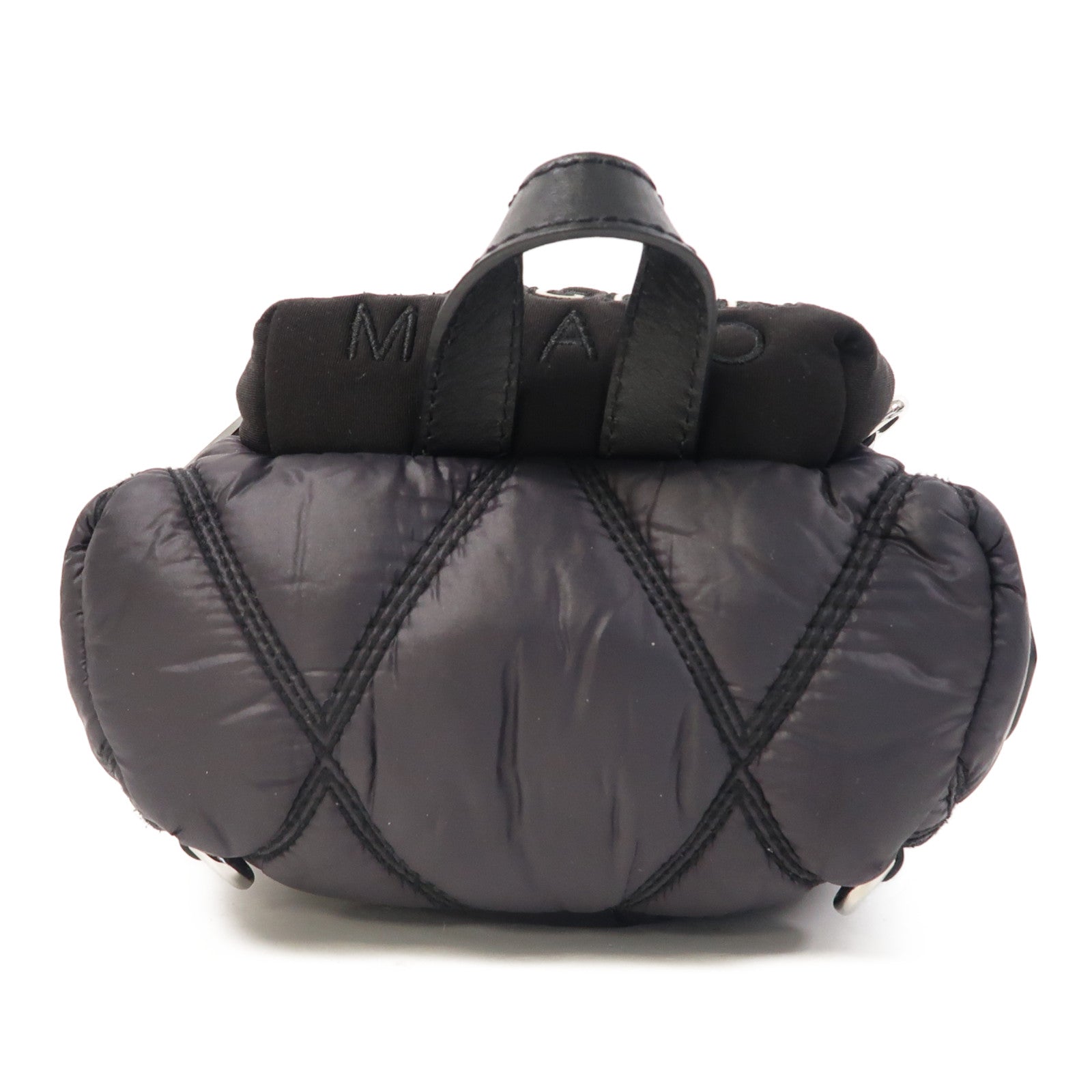 MOSCHINO 【激減優惠】尼龍Mini Backpack銀扣背包黑色