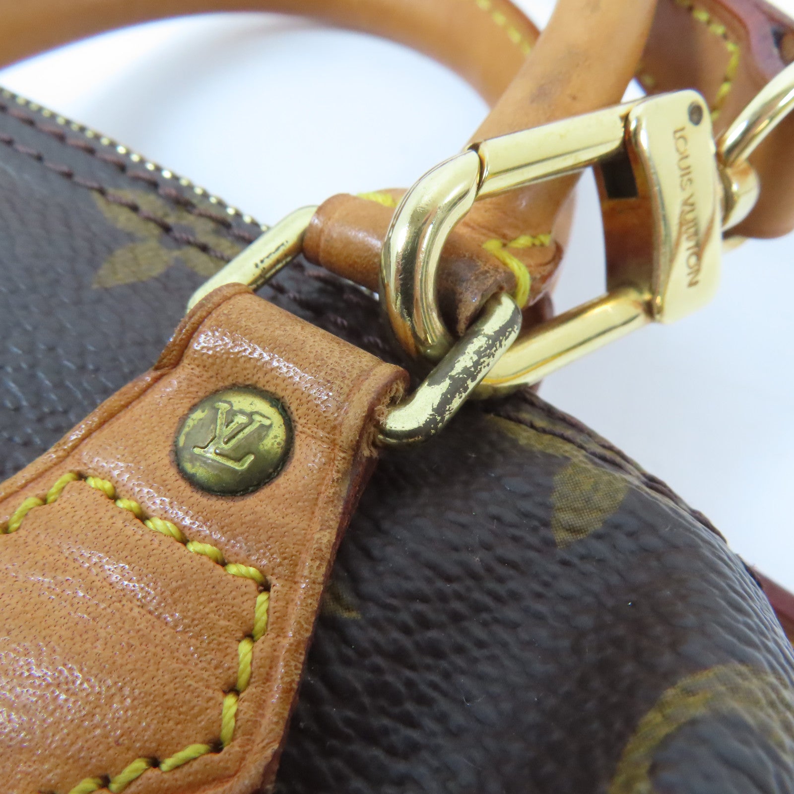 LOUIS VUITTON Monogram Mini Speedy金扣手挽肩背兩用袋啡色