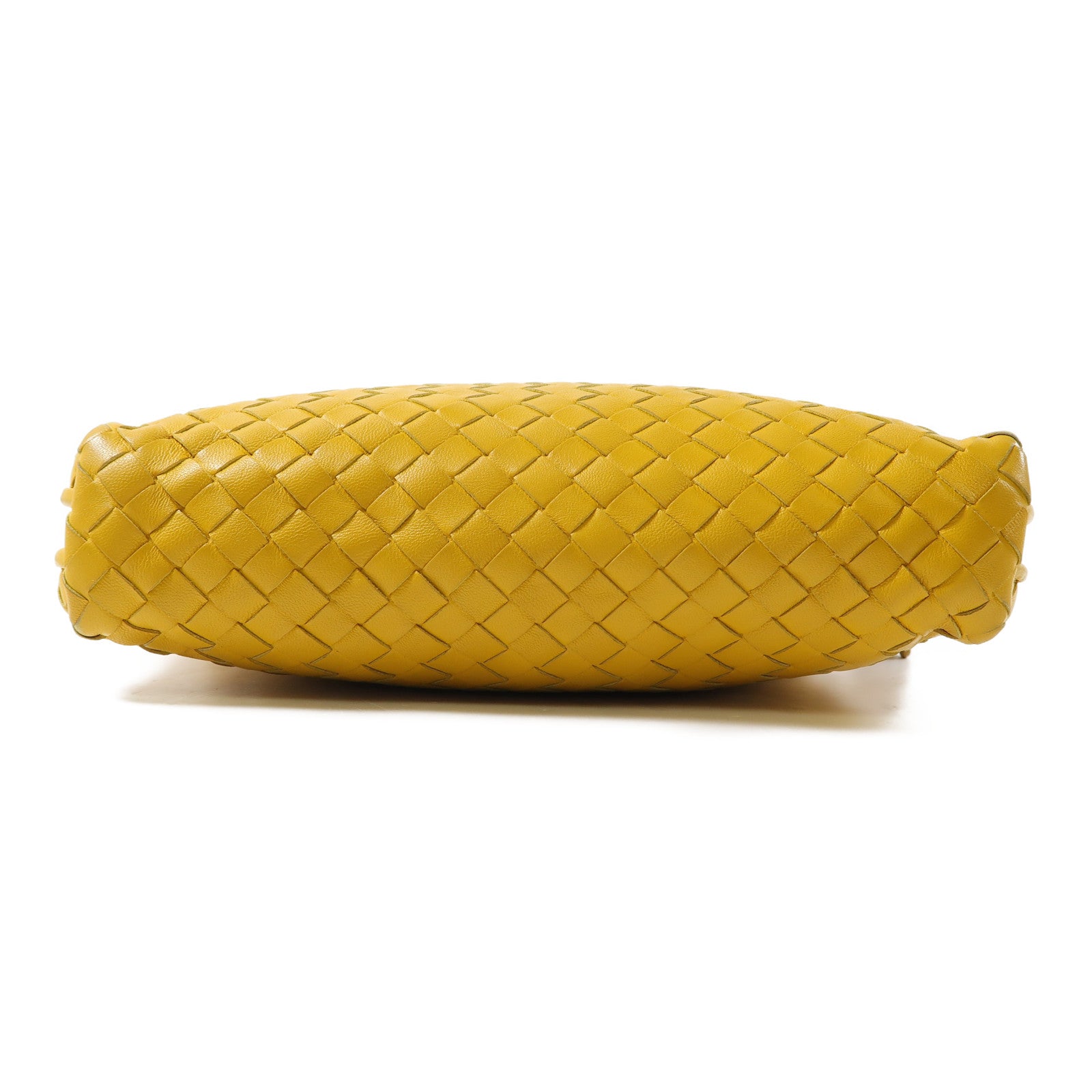 BOTTEGA VENETA 織紋皮革Shoulder Bag銀扣肩背袋黃色