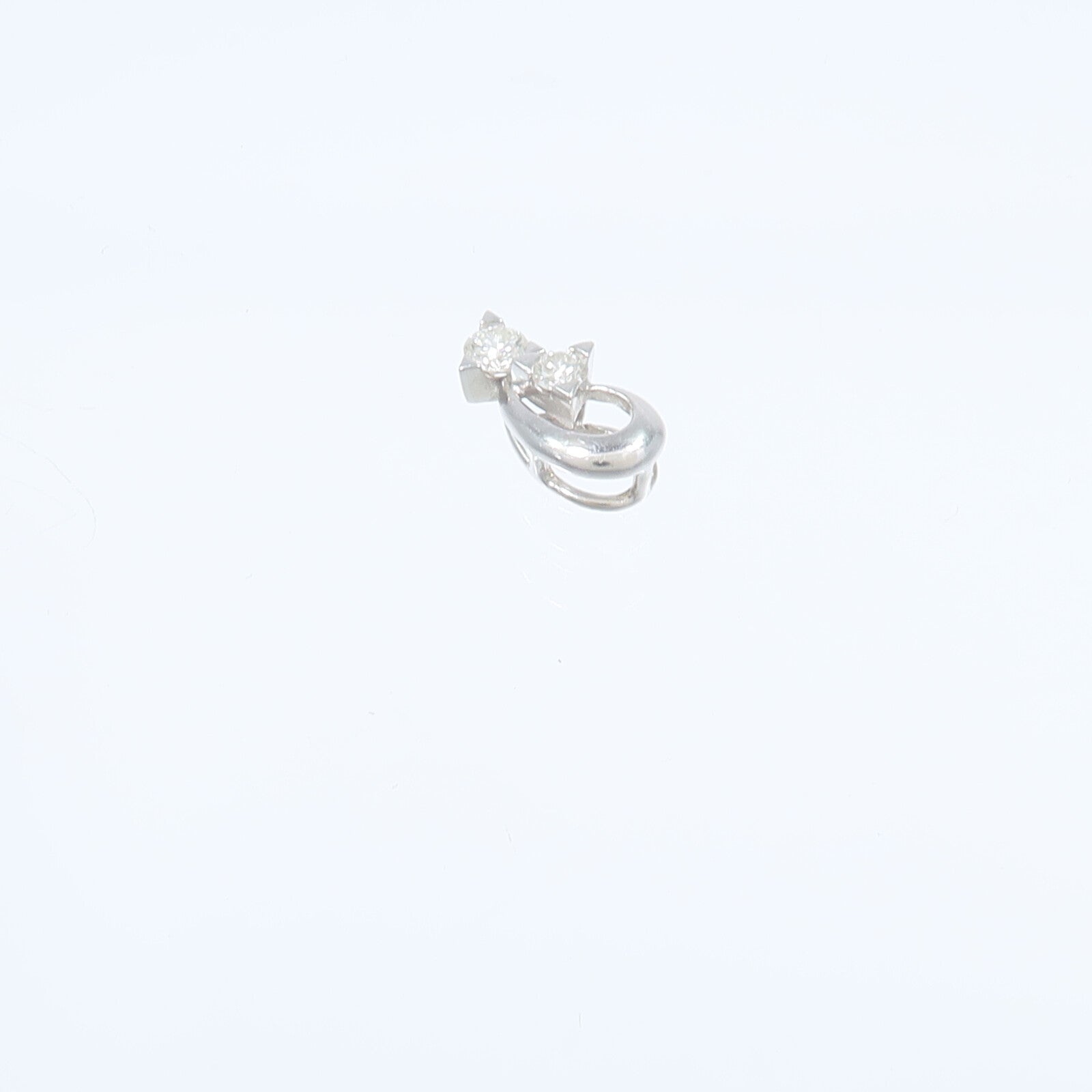 JEWELRY 18K白金Diamond Pendant Top鑽石吊墜
