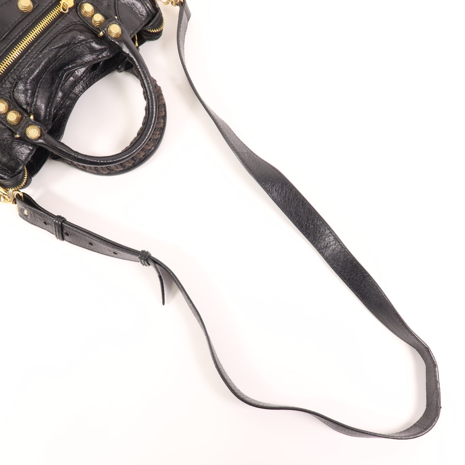 BALENCIAGA 羊皮皮革Mini City金扣手挽肩背兩用袋