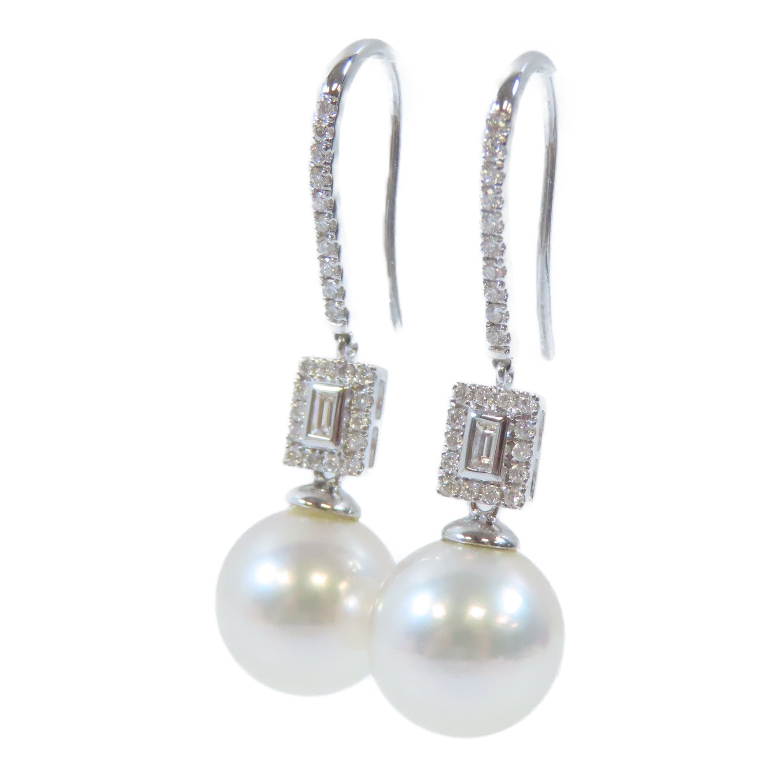 JEWELRY 18K白金Pierced Diamond Earring4.4g鑽石耳環