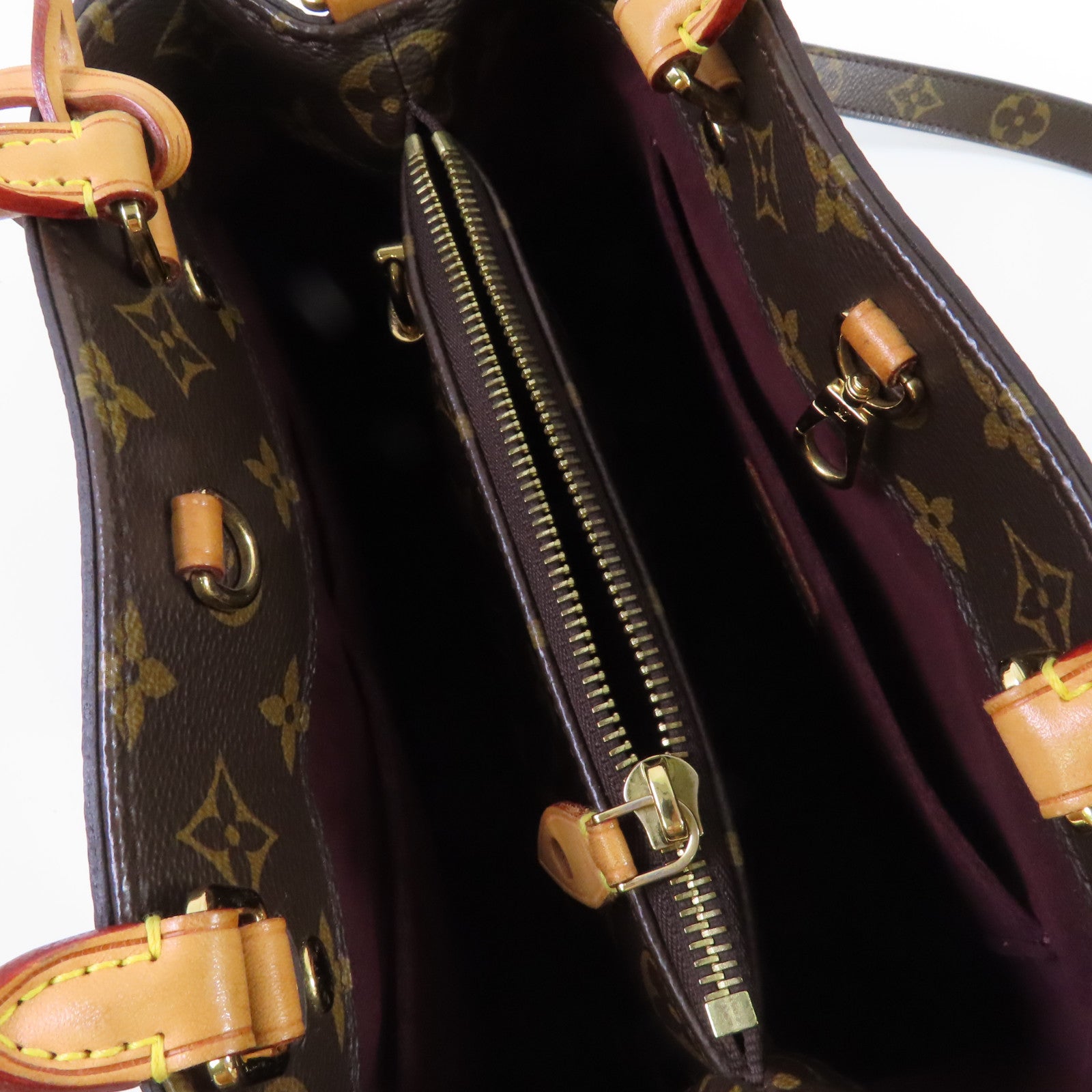 LOUIS VUITTON Monogram Montaigne BB金扣手挽肩背兩用袋啡色