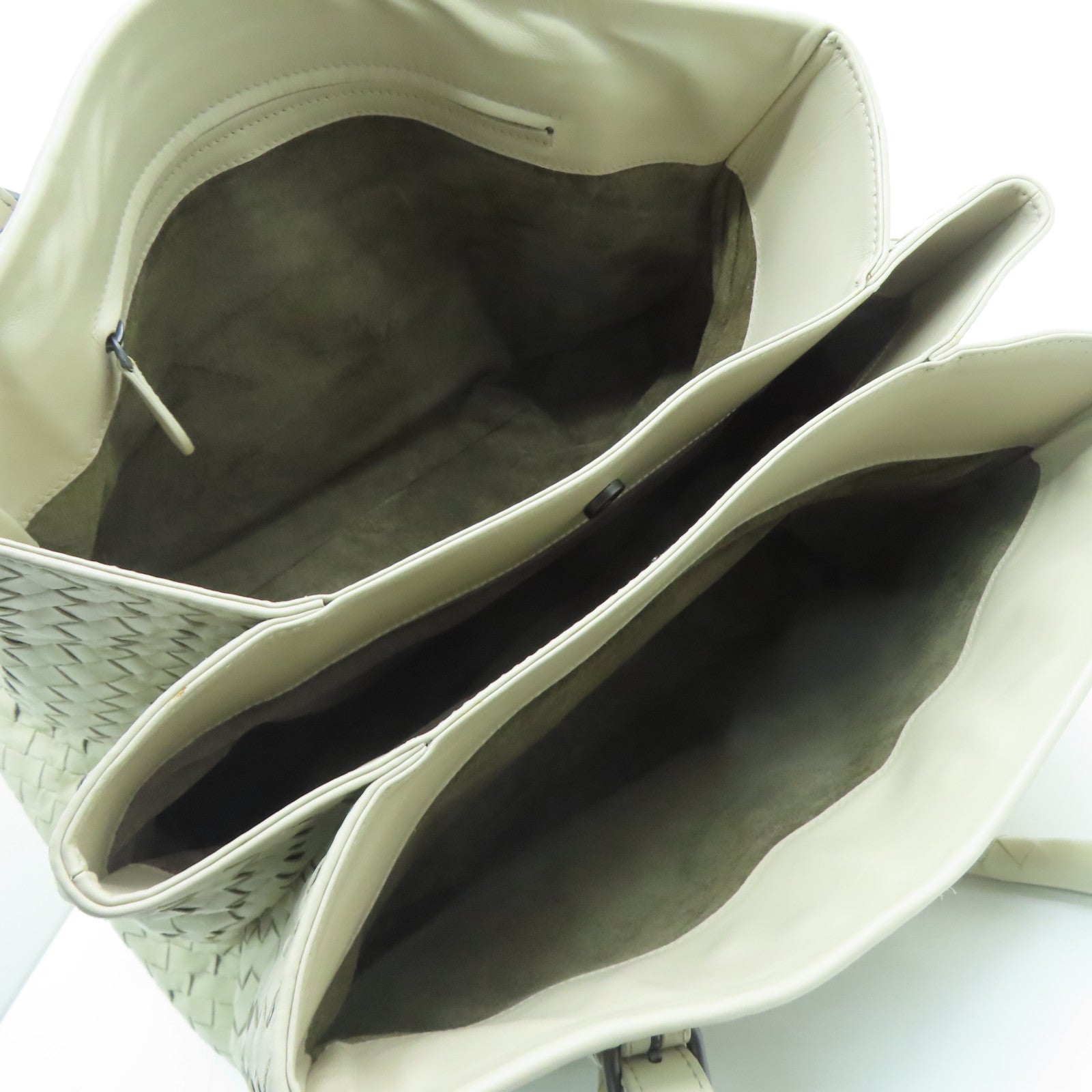 BOTTEGA VENETA Textured Leather Shoulder Bag Beige