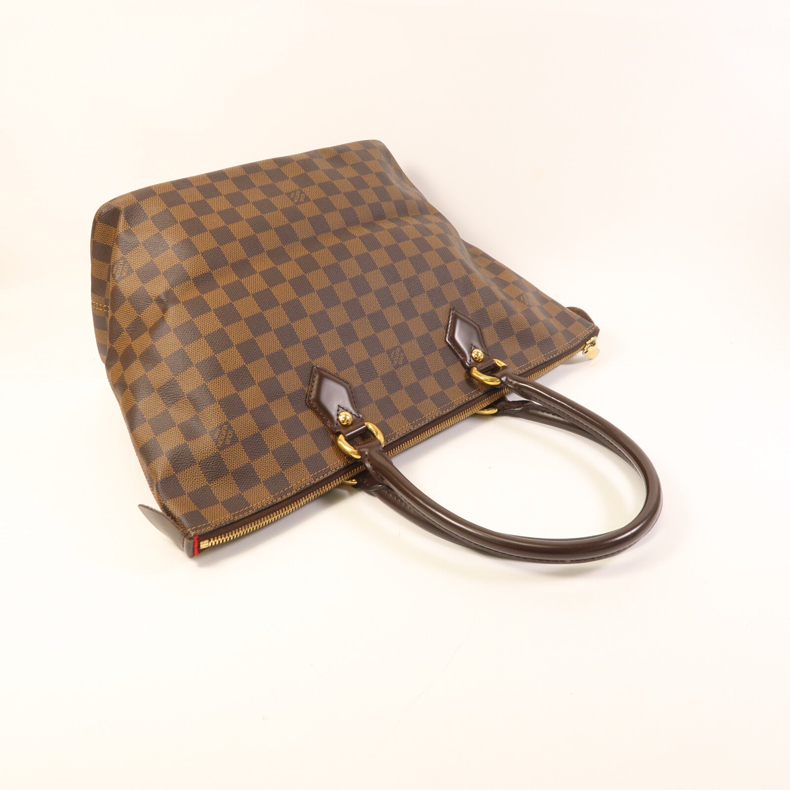 LOUIS VUITTON Damier Saleya MM金扣肩背袋/手挽袋