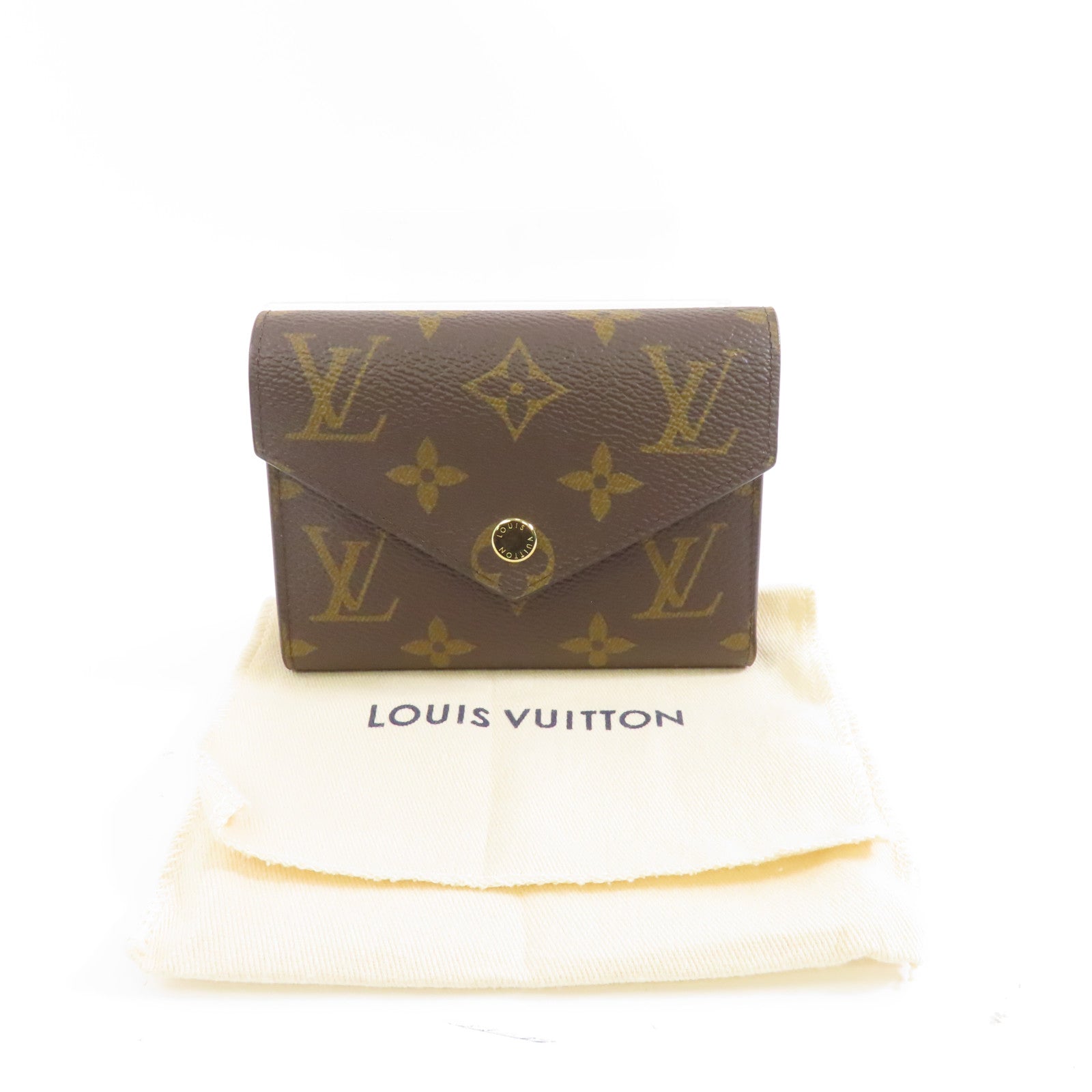 LOUIS VUITTON Monogram Victorine金扣錢包啡色