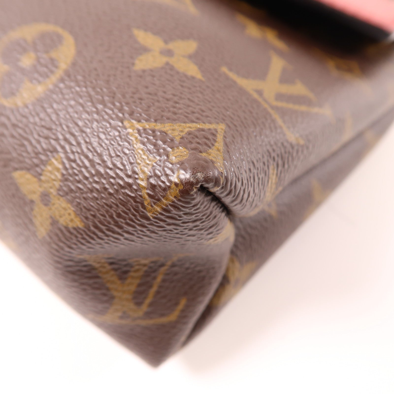 LOUIS VUITTON Monogram Saint Placide金扣鏈帶肩背袋啡色/紅色