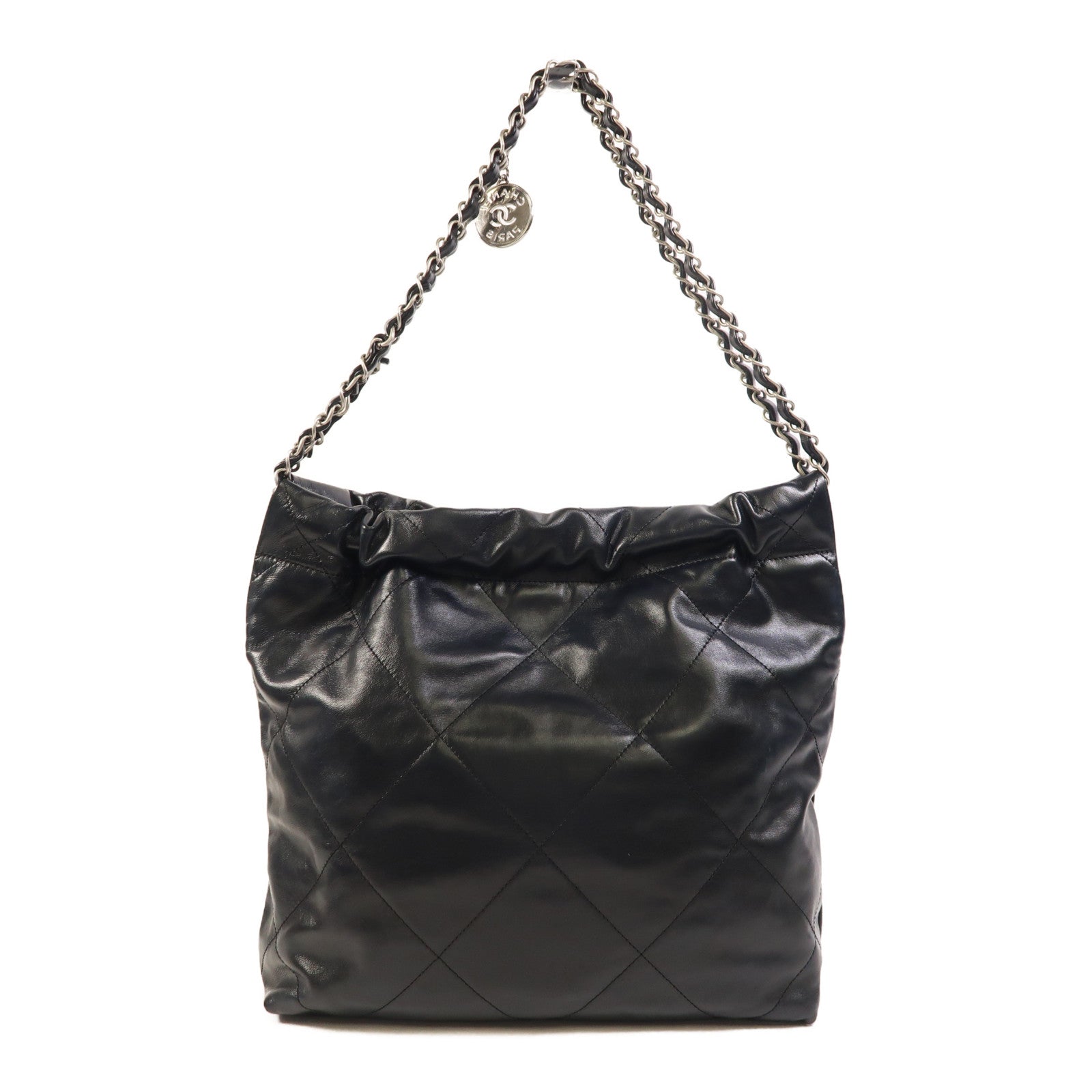 CHANEL 牛皮皮革Chanel 22 Small銀扣鏈帶肩背袋