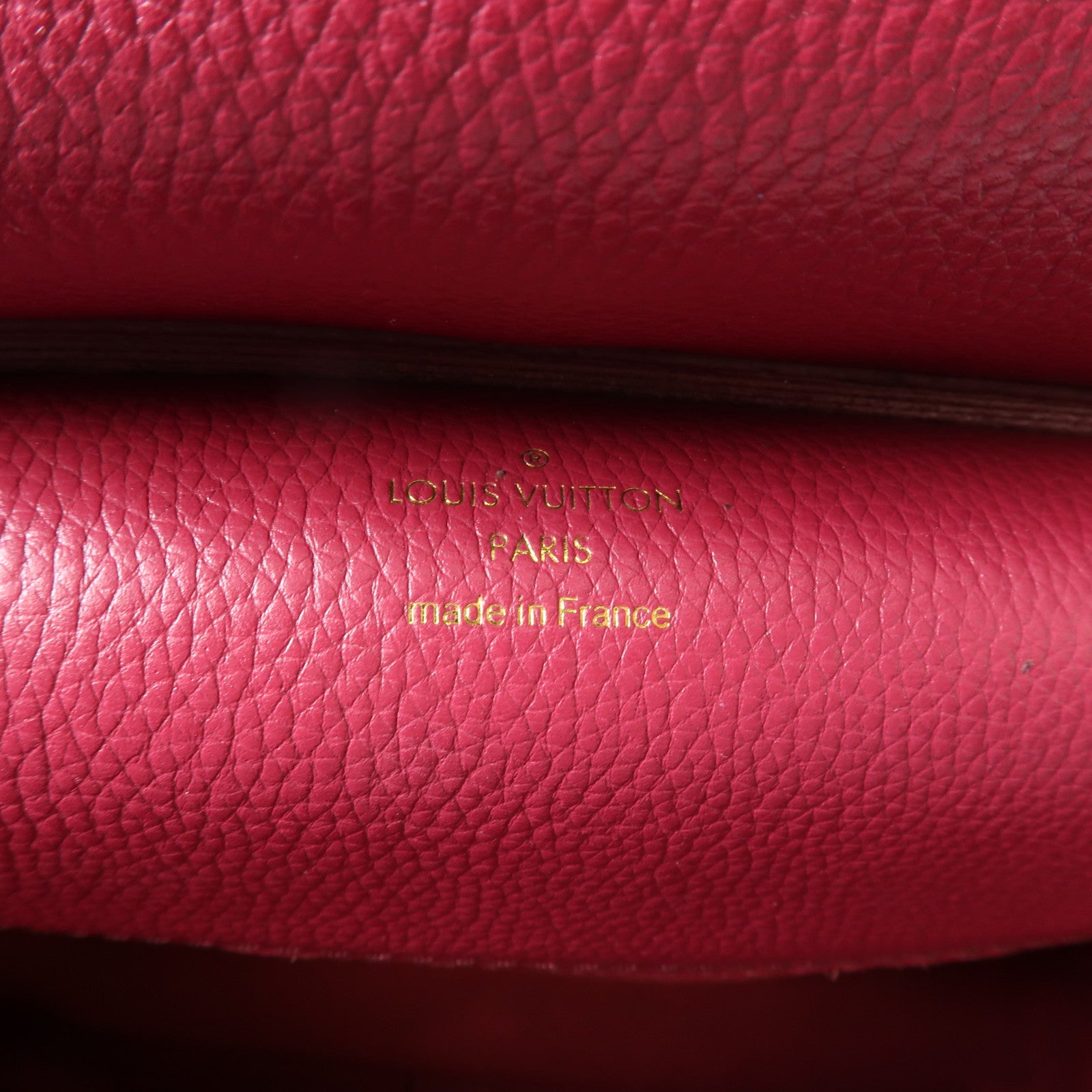 LOUIS VUITTON Monogram Florine金扣手挽肩背兩用袋棕色/紅色