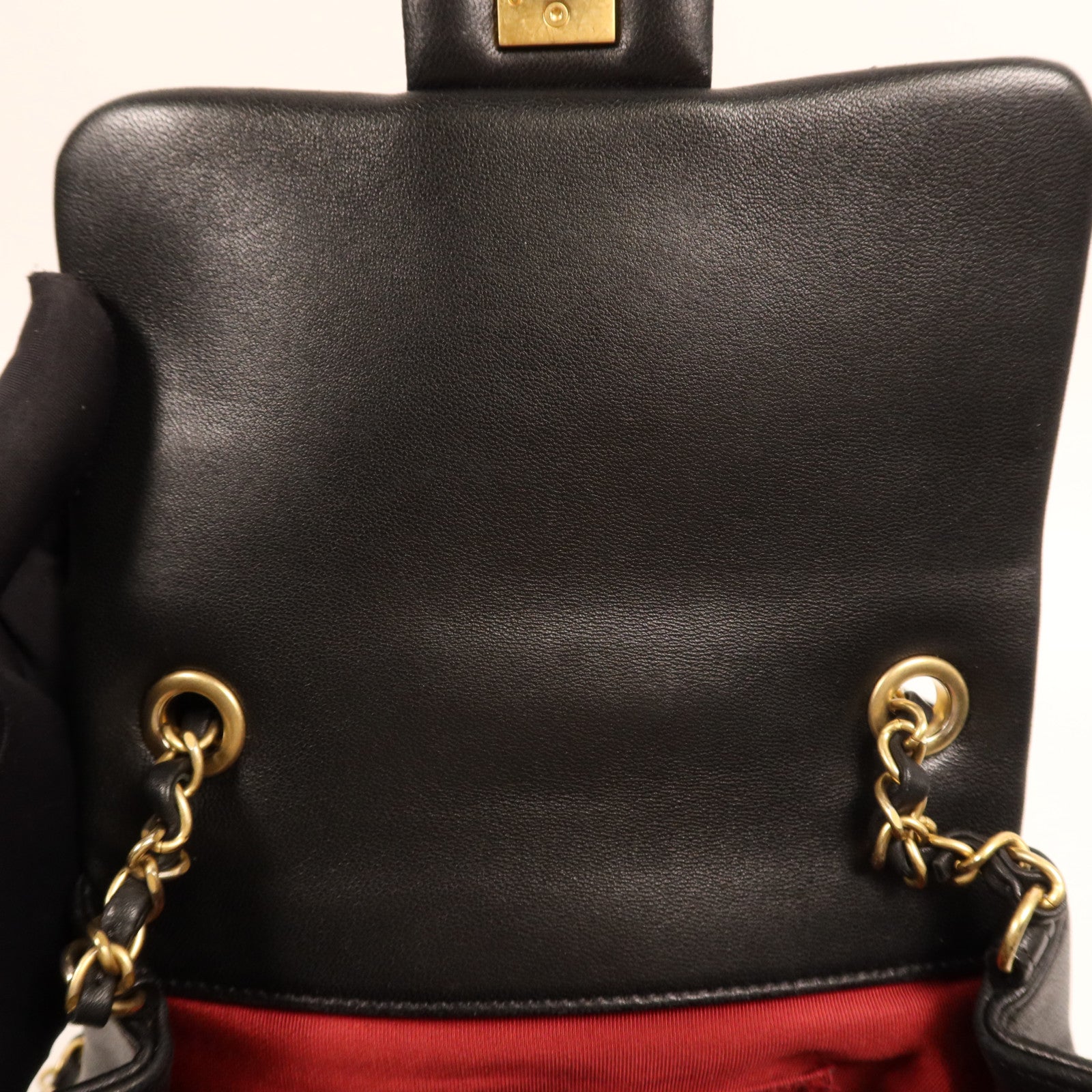 CHANEL 羊皮皮革Chain Shoulder Bag金扣鏈帶肩背袋