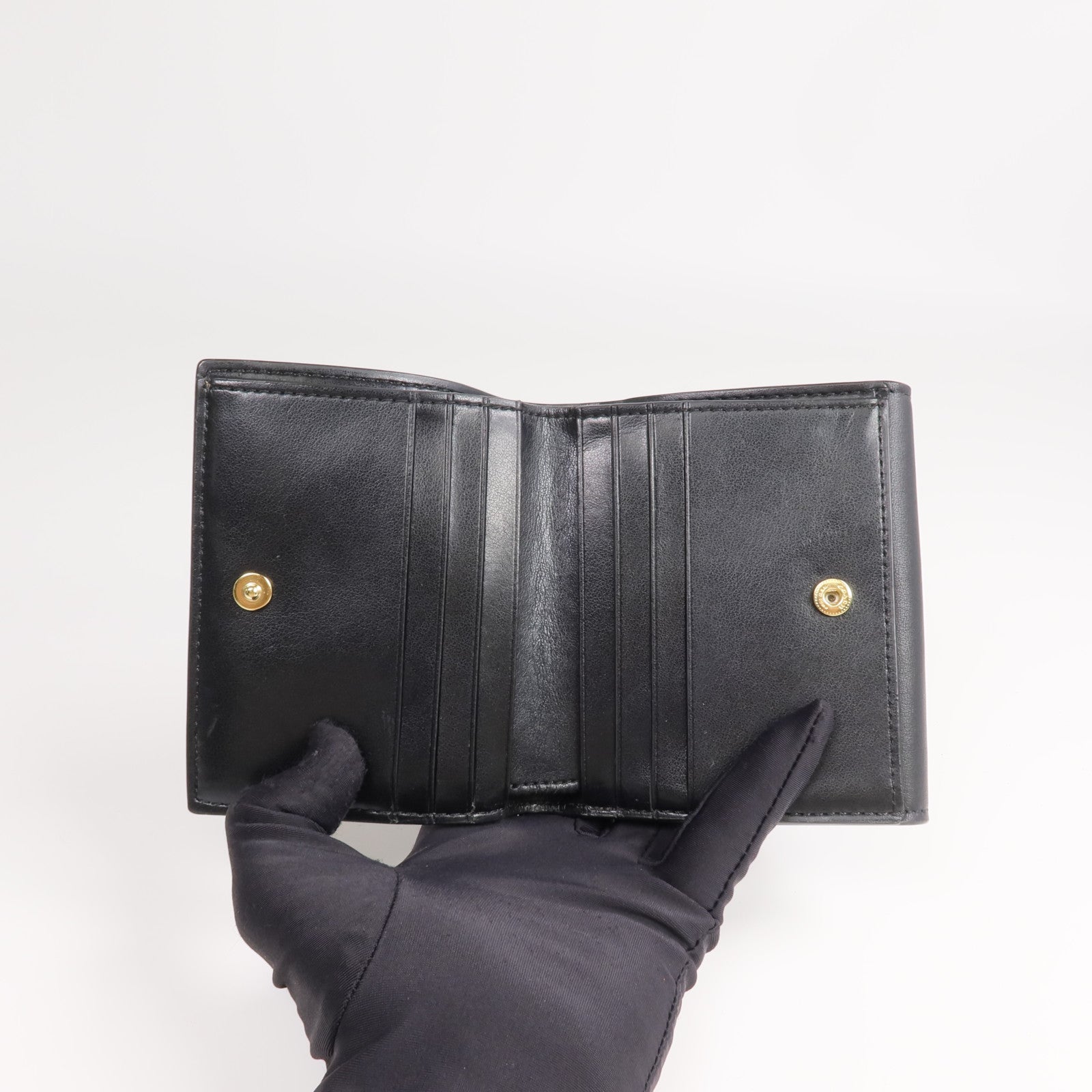 COACH 塗層帆布Georgie Small Wallet金扣錢包