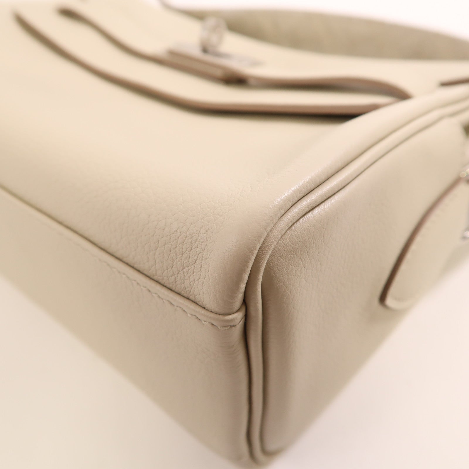 HERMES Evercolor皮革Kelly Messenger PM銀扣肩背袋8L Beton