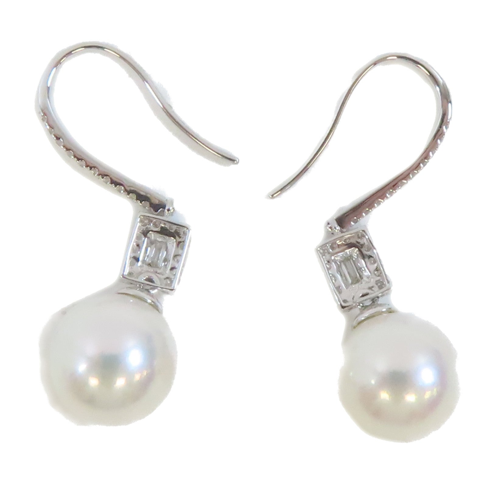 JEWELRY 18K白金Pierced Diamond Earring4.4g鑽石耳環