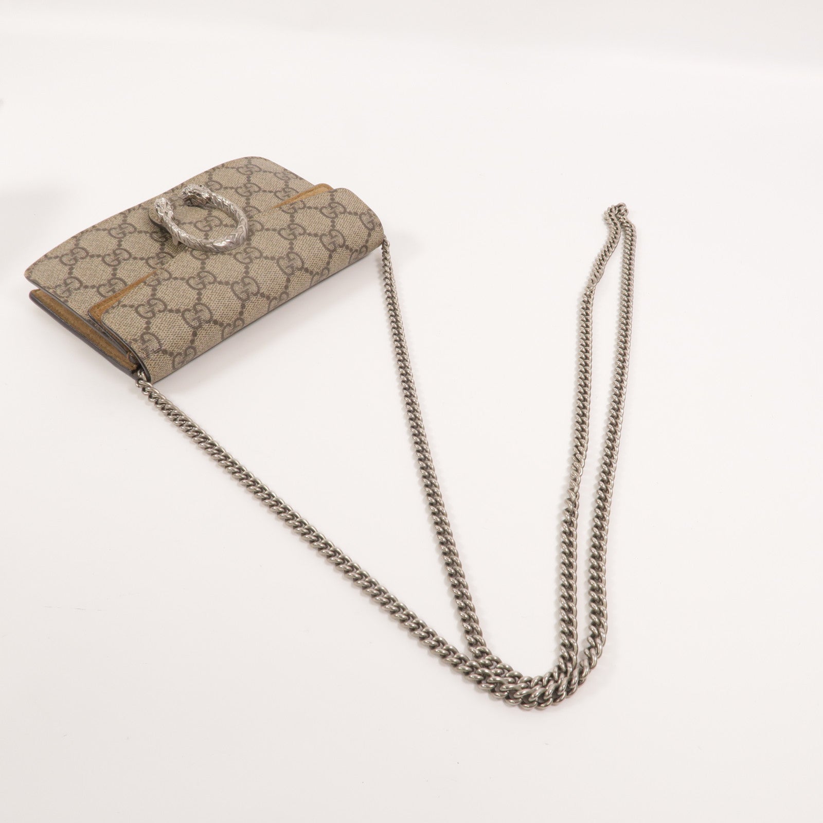 GUCCI 塗層帆布Dionysus Super Mini Bag鏈帶肩背袋