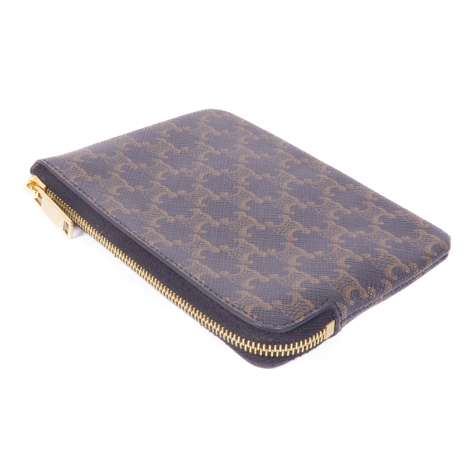 CELINE 塗層帆布Coin Purse金扣零錢包