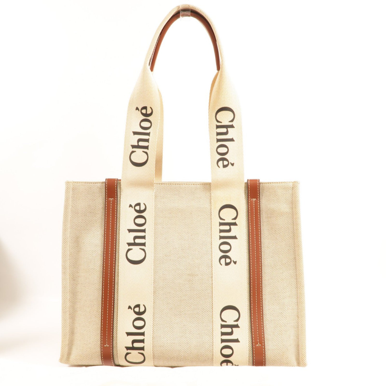 Chloe 帆布Woody Tote Bag肩背袋