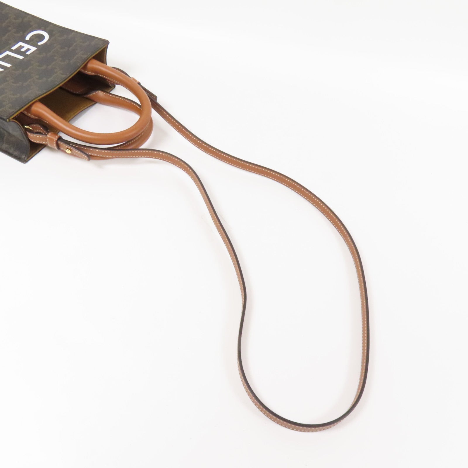 CELINE 塗層帆布Mini Vertical Cabas手挽肩背兩用袋