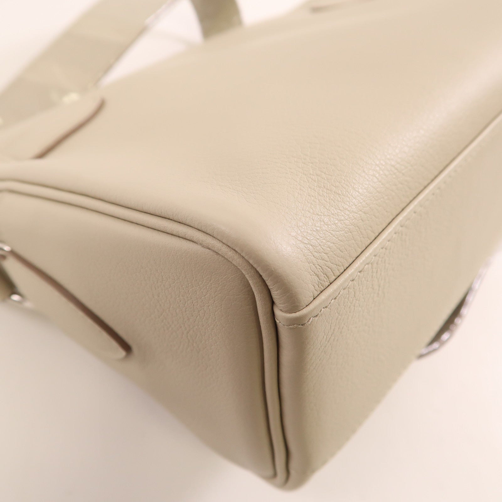 HERMES Evercolor皮革Kelly Messenger PM銀扣肩背袋8L Beton