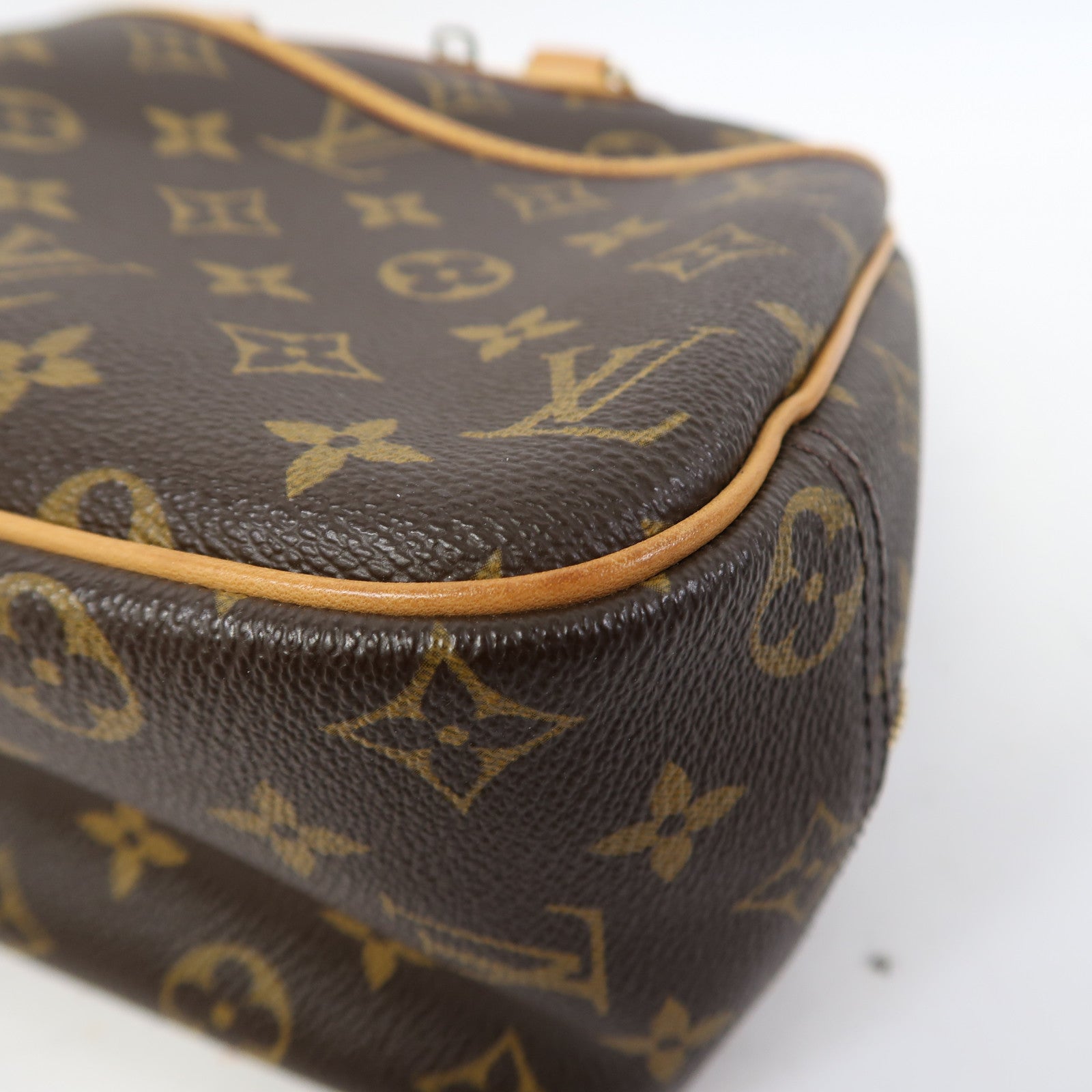 LOUIS VUITTON Monogram Trouville金扣手挽袋啡色