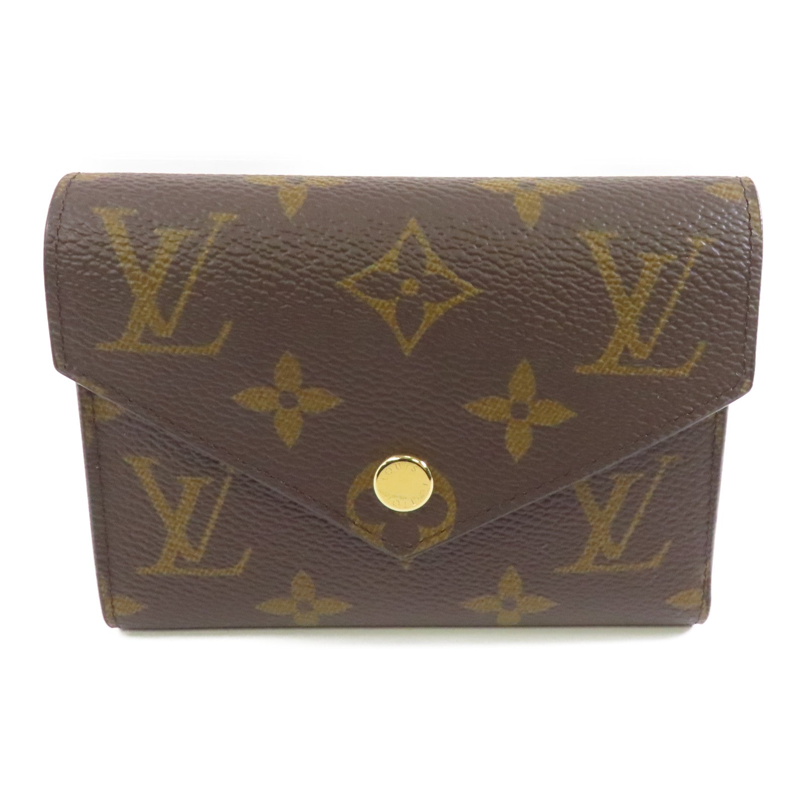 LOUIS VUITTON Monogram Victorine金扣錢包啡色