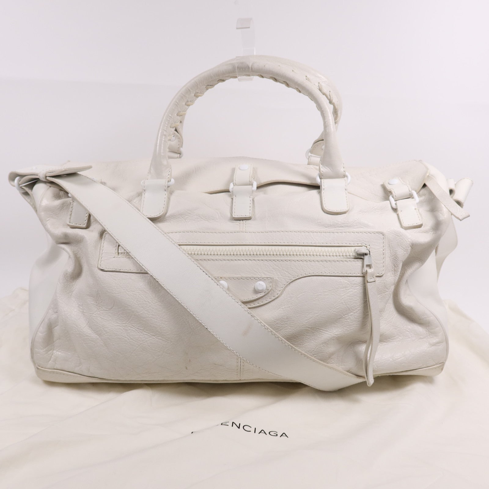BALENCIAGA 羊皮皮革Squash 2way Duffel Bag手挽肩背兩用袋