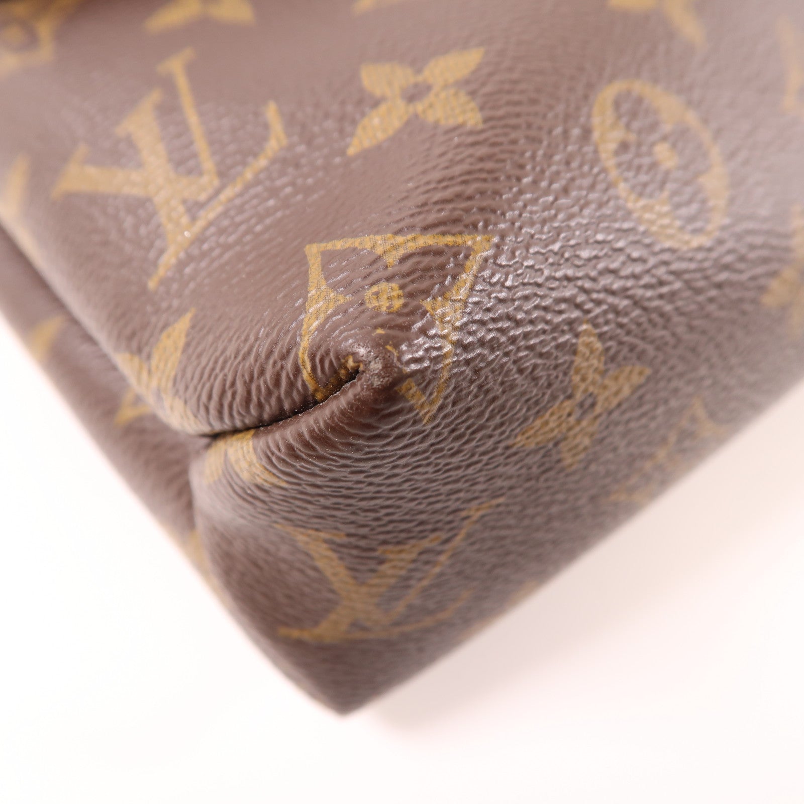 LOUIS VUITTON Monogram Saint Placide金扣鏈帶肩背袋啡色/紅色