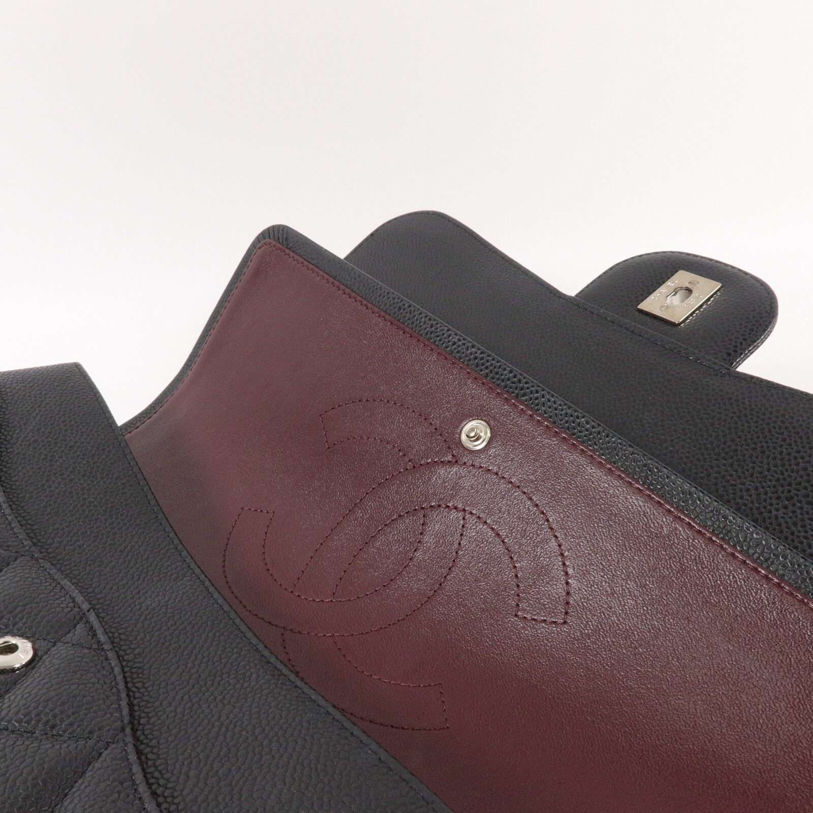 CHANEL 牛皮皮革Large Classic鏈帶肩背袋